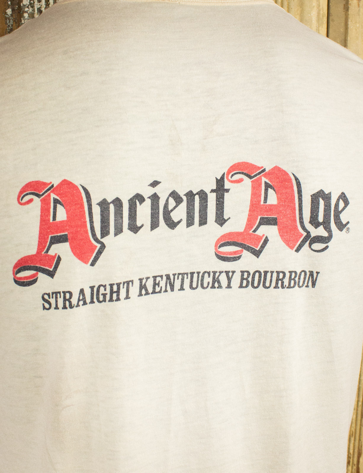 Vintage Ancient Age Bourbon Graphic T Shirt 80s Small