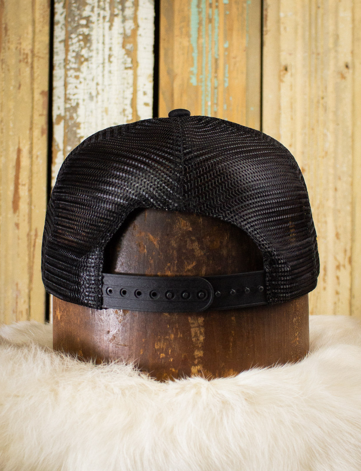 Black Shag Vintage Winged Skull + Snake Trucker Hat