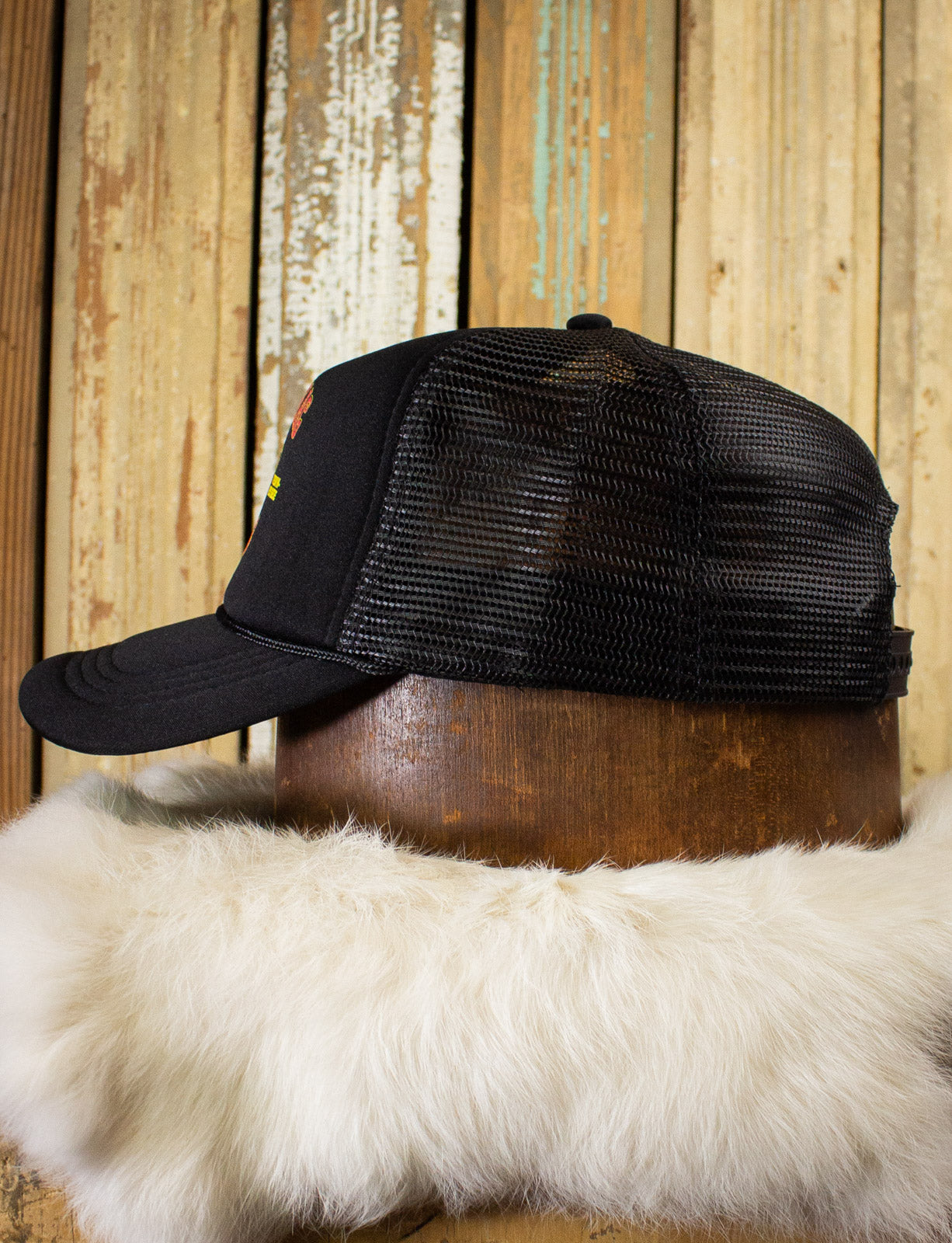 Black Shag Vintage Winged Skull + Snake Trucker Hat