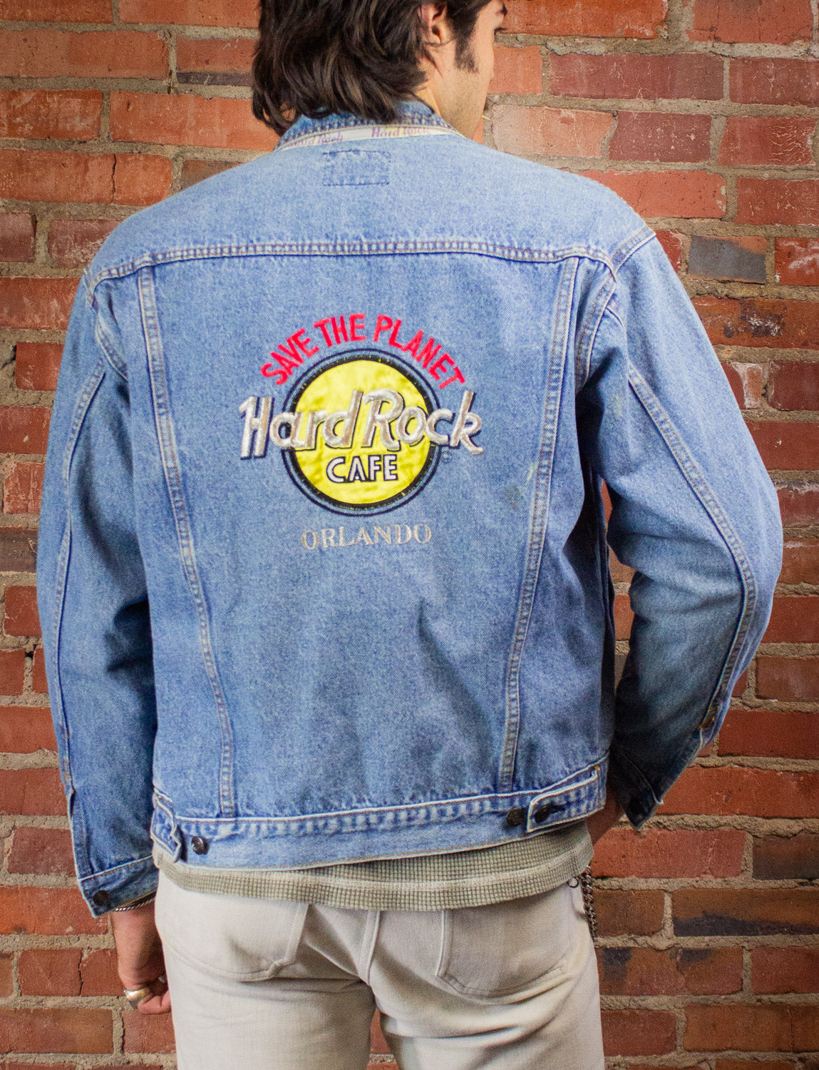 Vintage Hard Rock Cafe Orlando Denim Jacket 90s Large