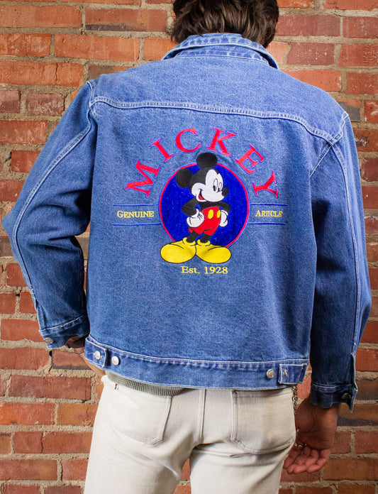 Vintage Mickey Mouse Denim Jacket 90s XL