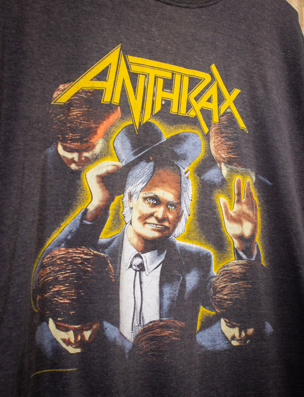 Vintage Anthrax Among The Living Concert T Shirt 1987 Grey XL