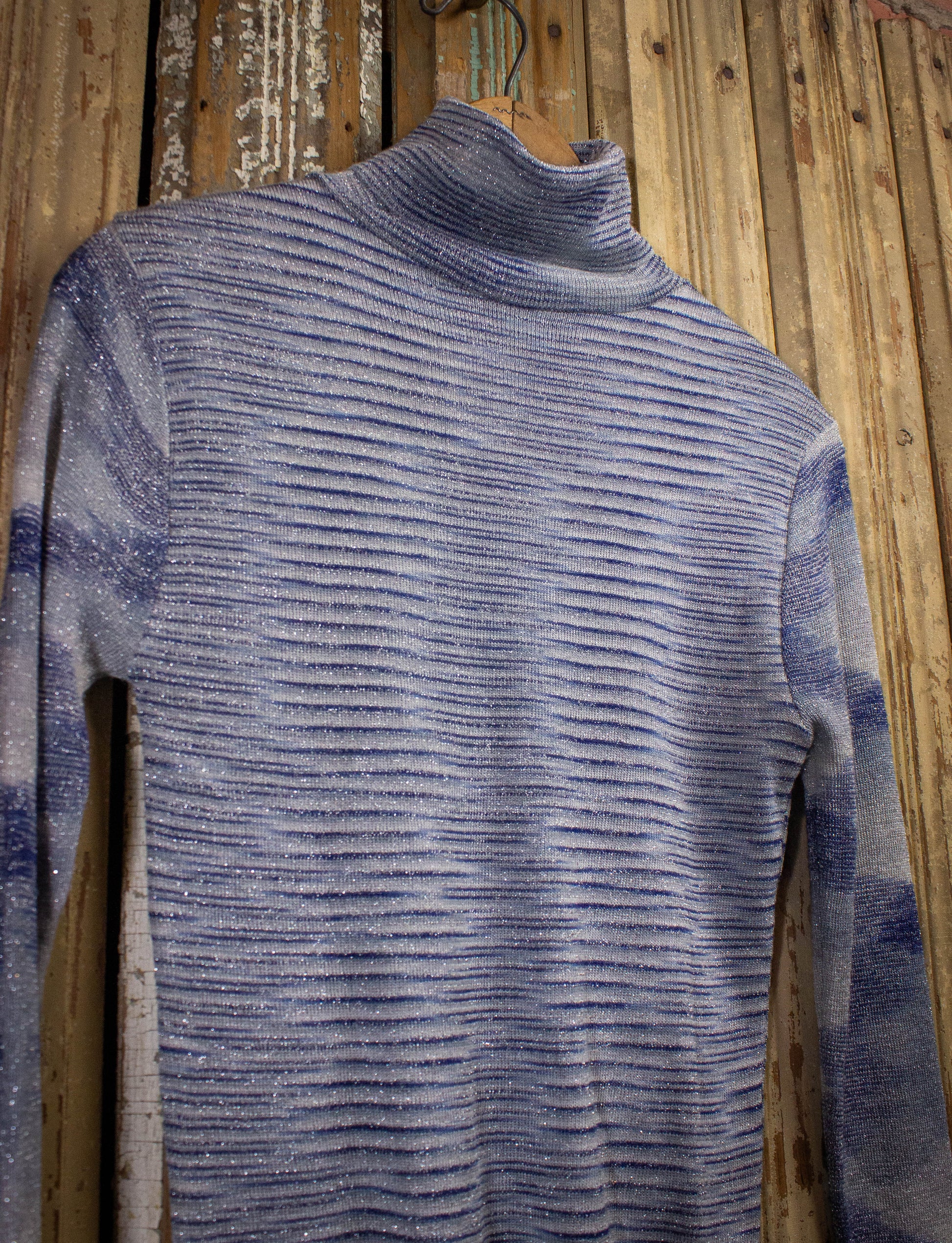 Vintage 70s Alexander Blue Turtleneck Large