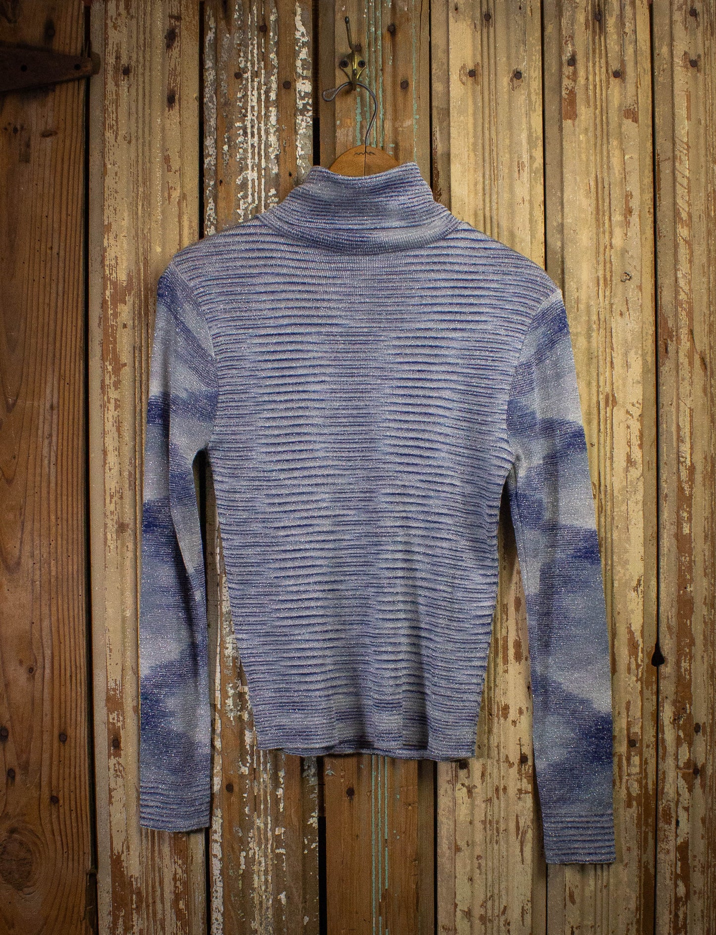 Vintage 70s Alexander Blue Turtleneck Large