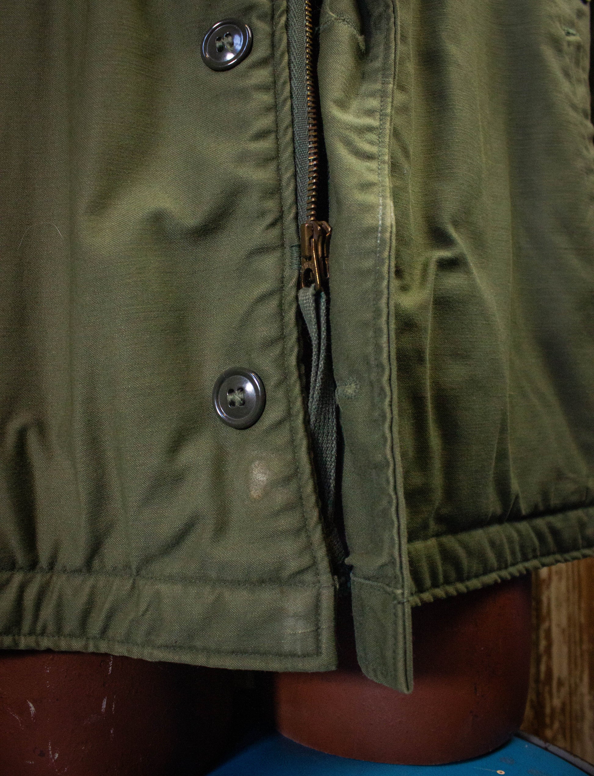 Vintage A-2 US Navy Deck Jacket 70s Olive Drab 2XL