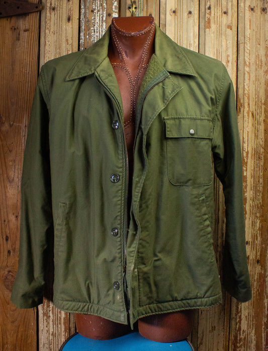 Vintage A-2 US Navy Deck Jacket 70s Olive Drab 2XL