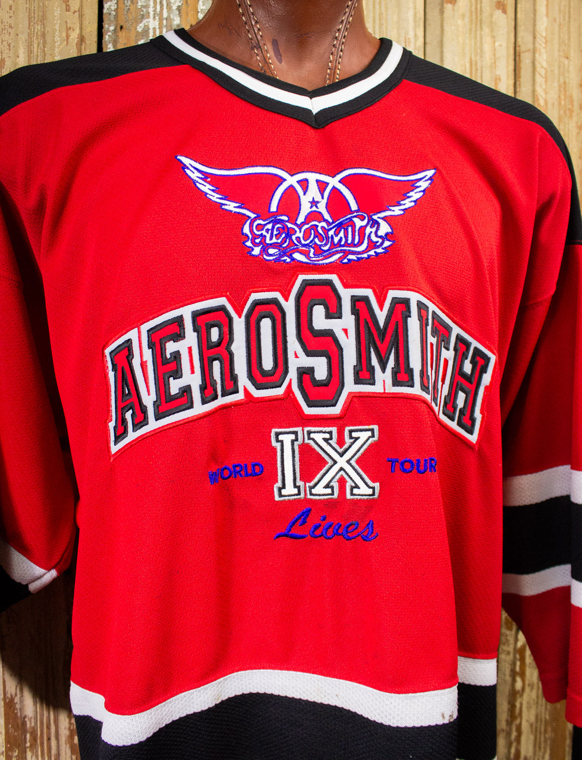 Vintage Aerosmith Nine Lives Concert Jersey 1997 XL