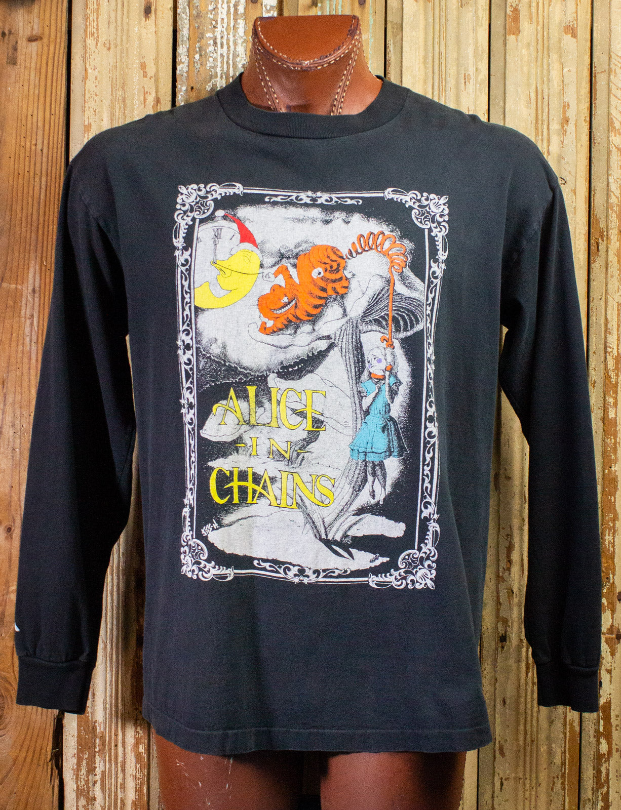 Vintage Alice In Chains Alice In Wonderland Long Sleeve Concert T Shirt 1992 XL