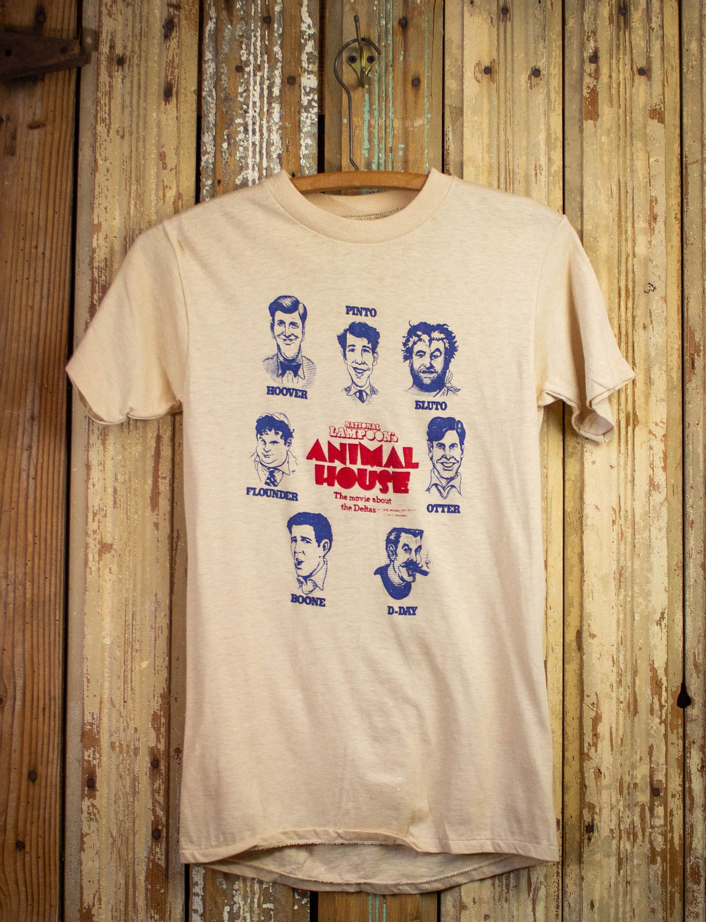 Vintage National Lampoon's Animal House Graphic T Shirt Tan 1978 XS