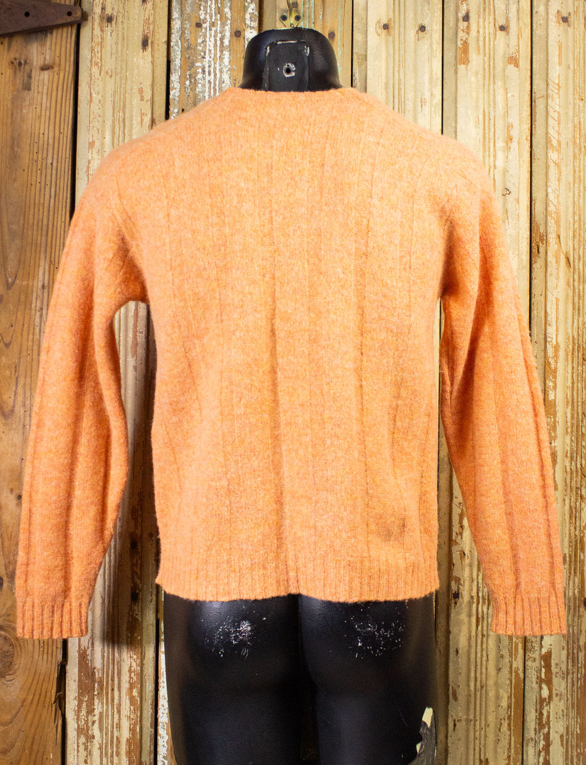 Vintage Arrow Cum Laude Orange Wool Sweater 70s Small 