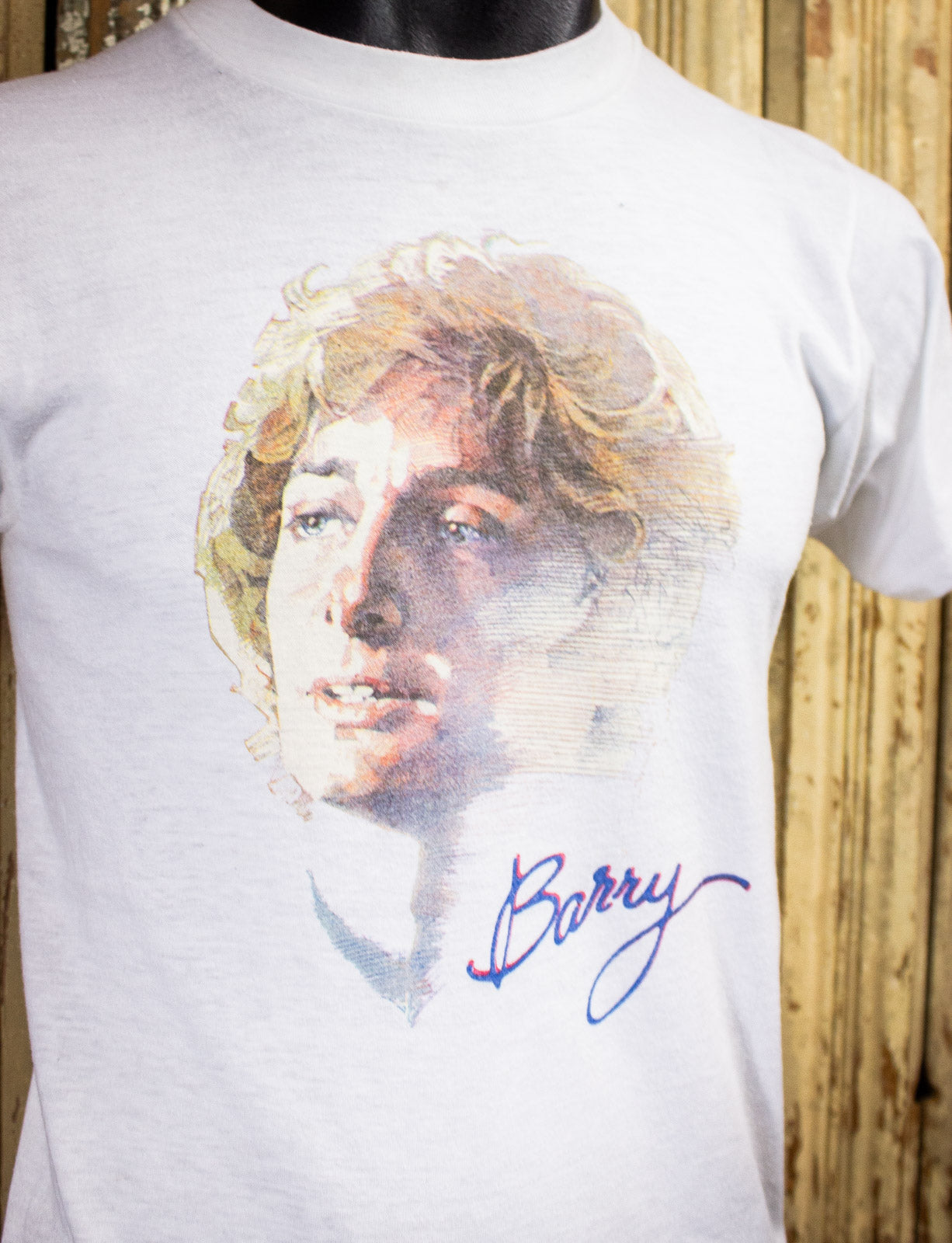 Vintage Barry Manilow Concert T Shirt 80s White Small