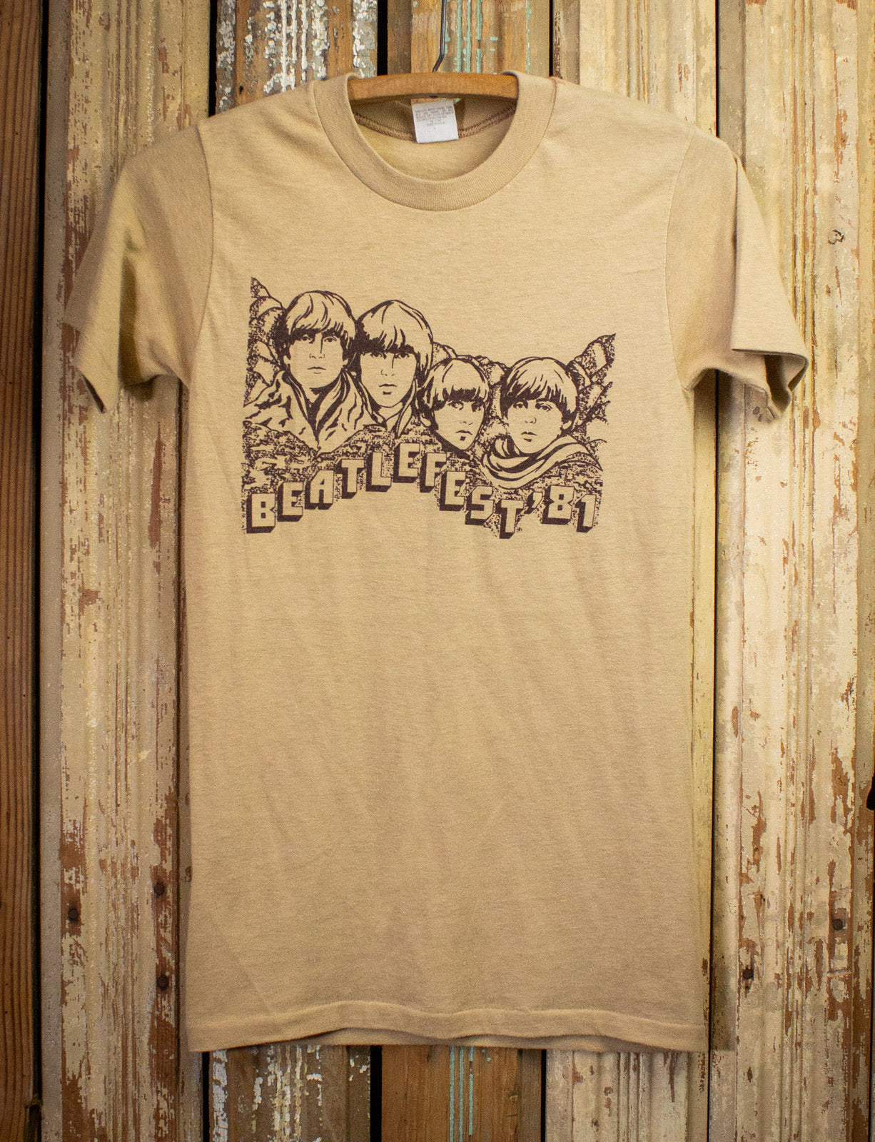 Vintage Beatlefest Concert T Shirt 1981 Tan XS