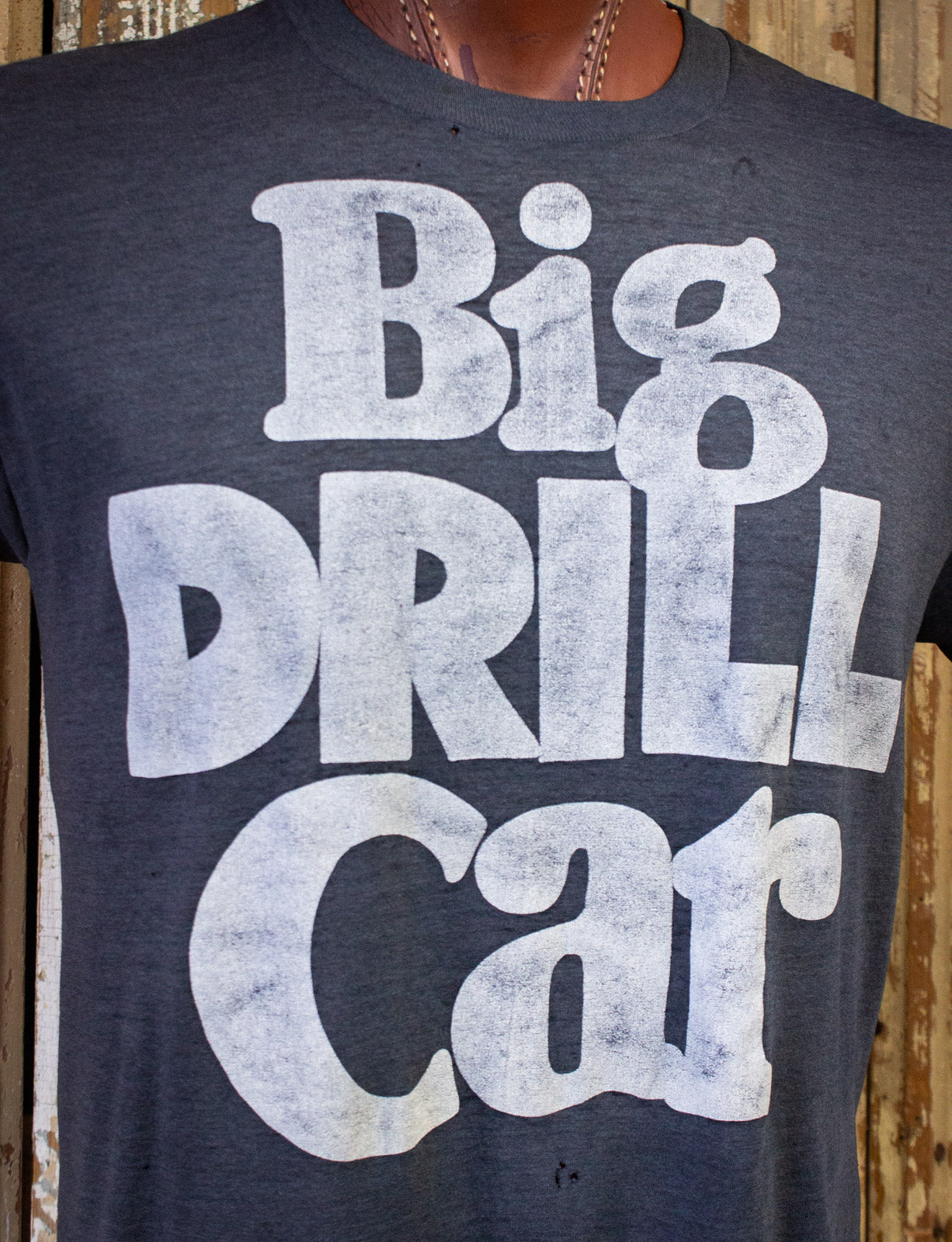 Vintage Big Drill Car Toured Concert T shirt 1989 Blue Large