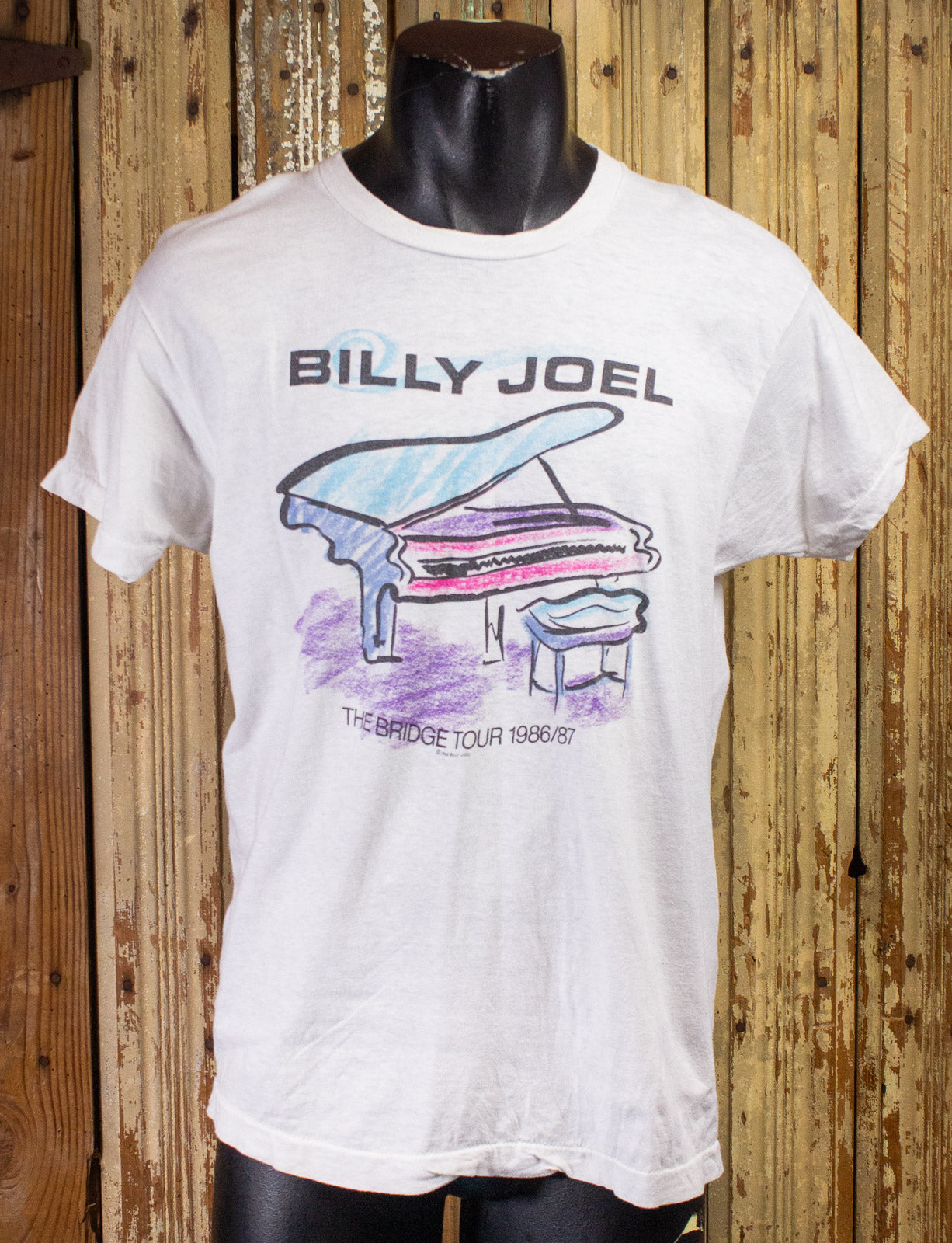 Vintage Billy Joel The Bridge Tour Concert T shirt 1986-87 Large