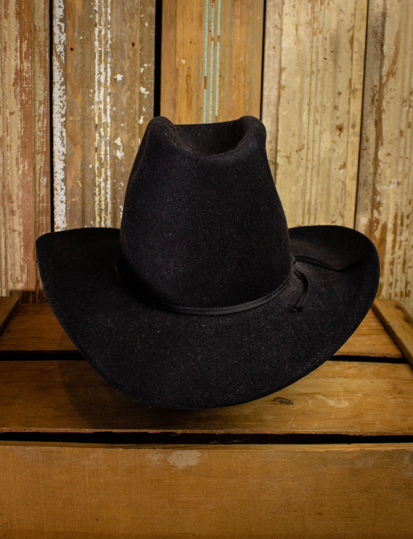 Vintage Black 3X Beaver Resistol Cowboy Hat Black 6 3/4