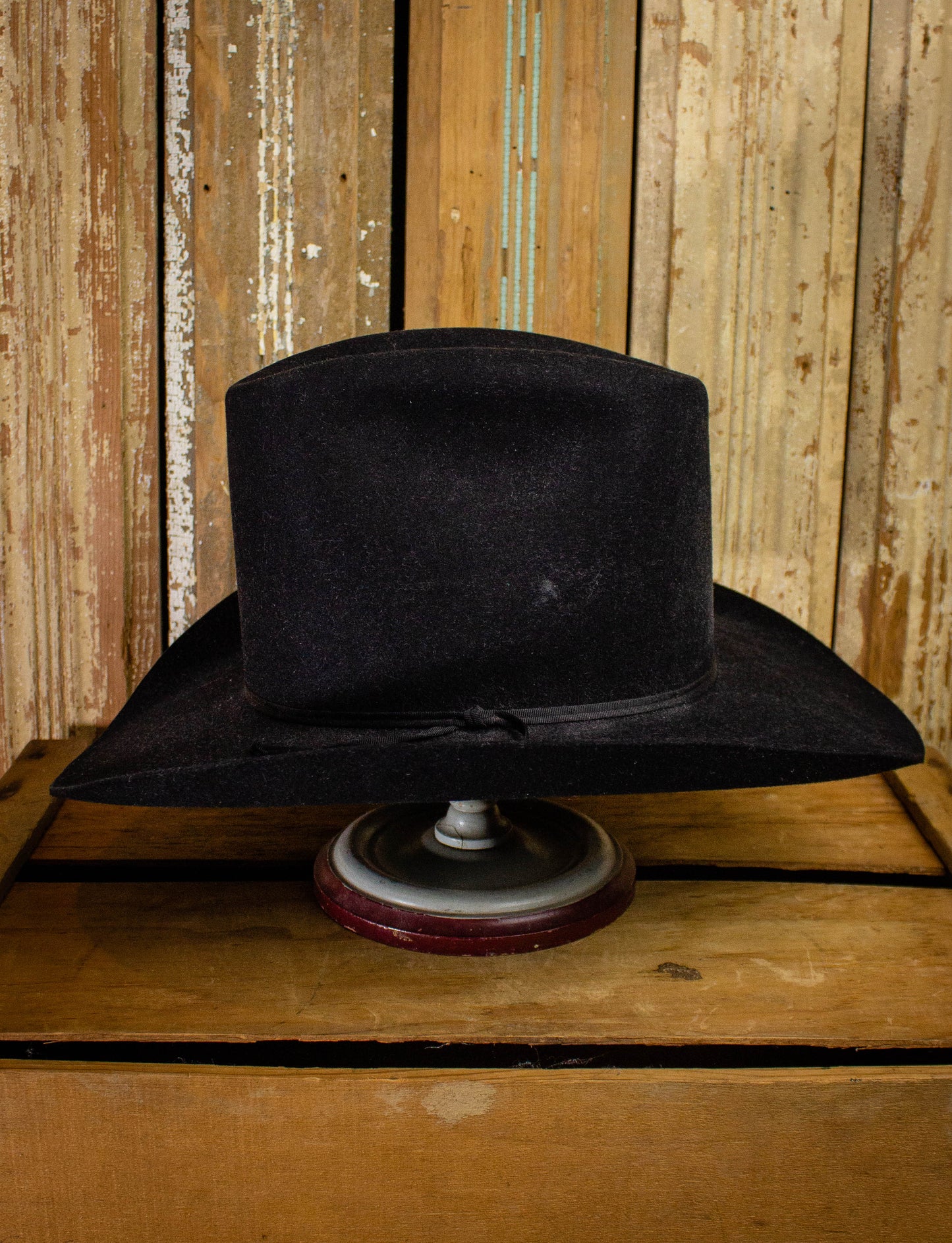 Vintage Black 3X Beaver Resistol Cowboy Hat Black 6 3/4