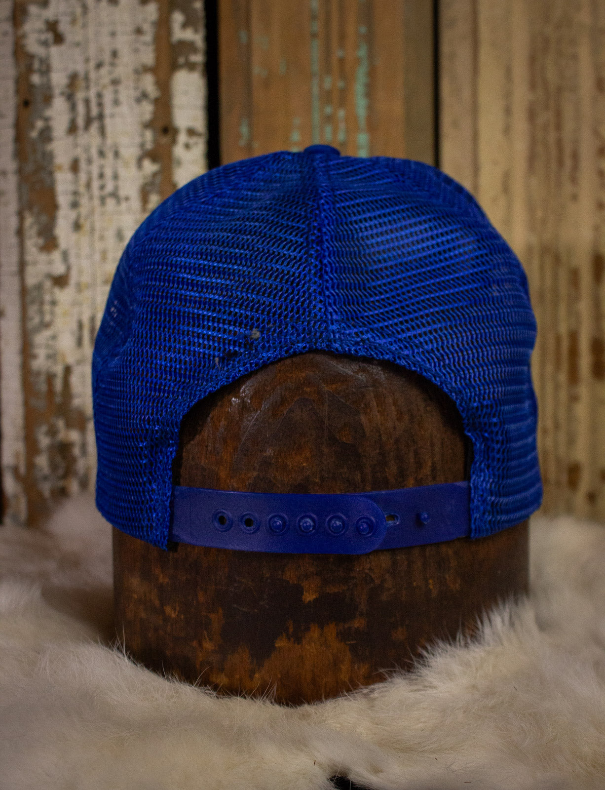 Vintage Sun and Bird Trucker Hat Blue