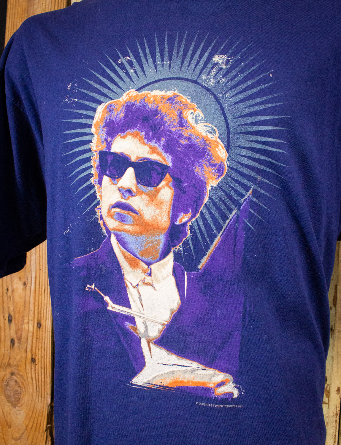 Vintage Bob Dylan Concert T Shirt 2002 Blue 2XL