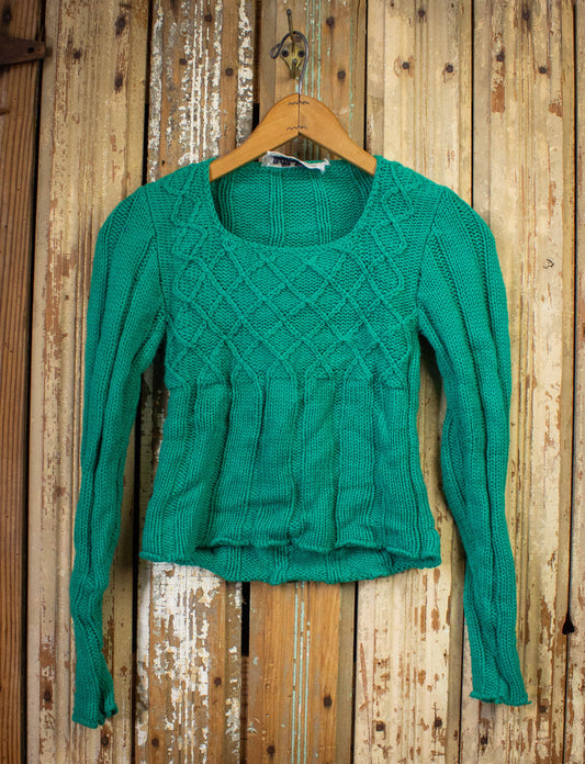 Vintage Bobbie Brooks Sweatshirt 70s Teal XS