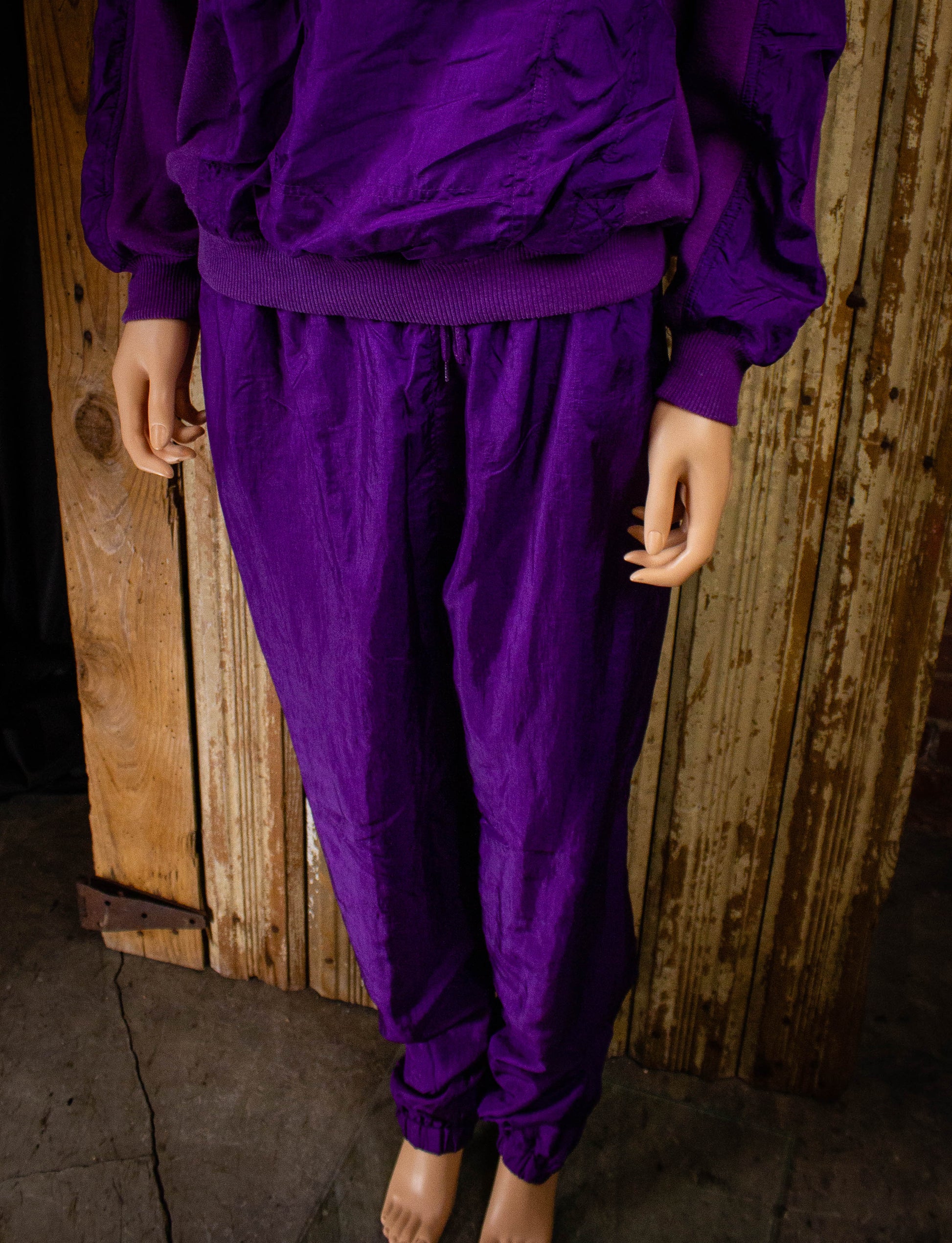 Vintage Bocco Purple 2 piece track suit 1980s M