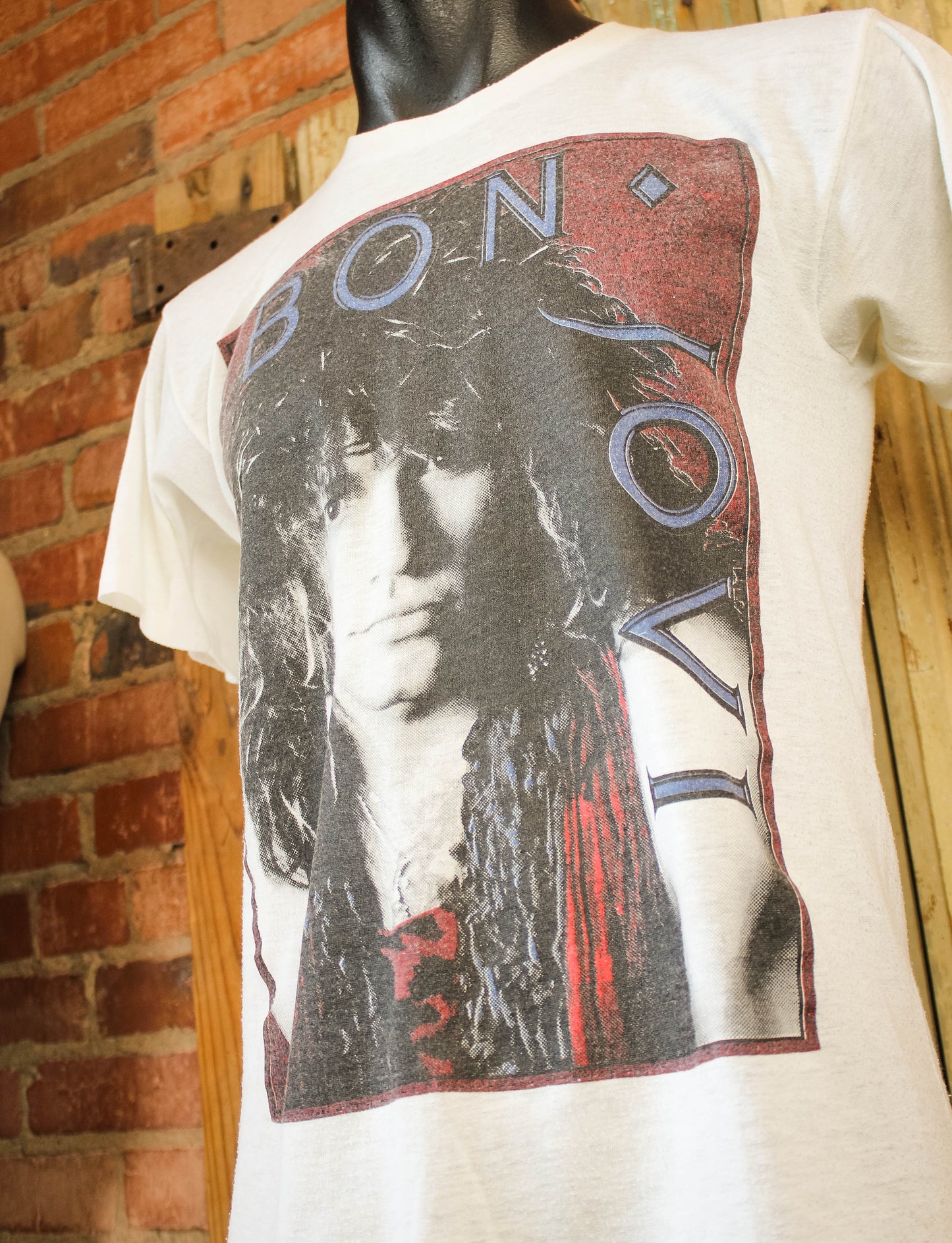 Vintage Bon Jovi 7800 Fahrenheit Concert T-Shirt 1985 White S