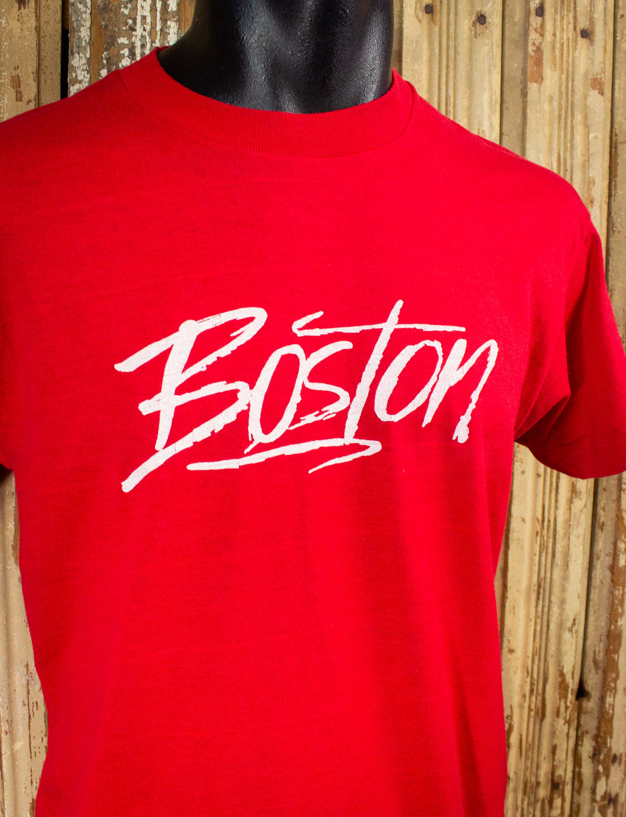 Vintage Boston Souvenir Graphic T Shirt 80s Red Medium