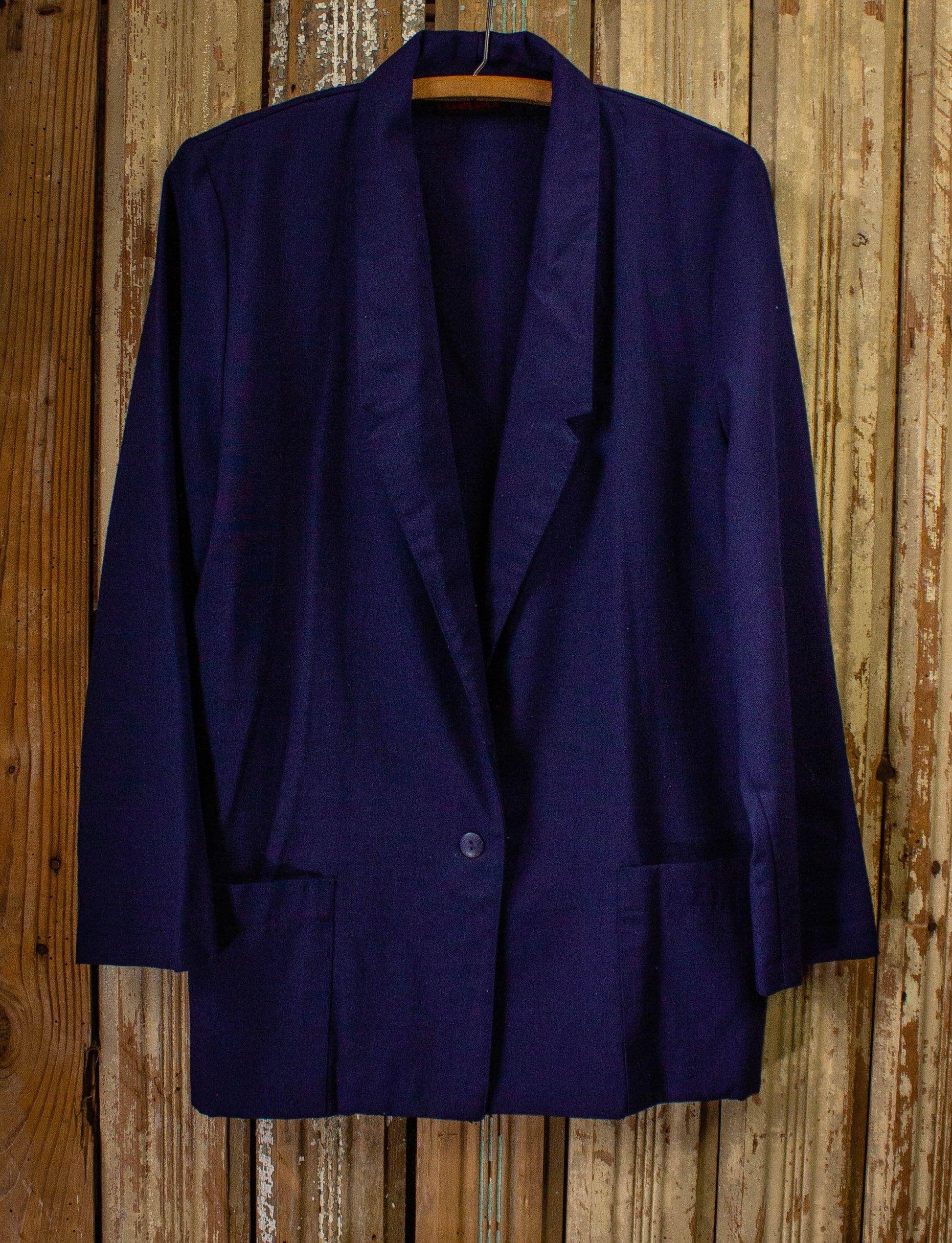 Vintage Casablanca Navy Blue Blazer 1980s L