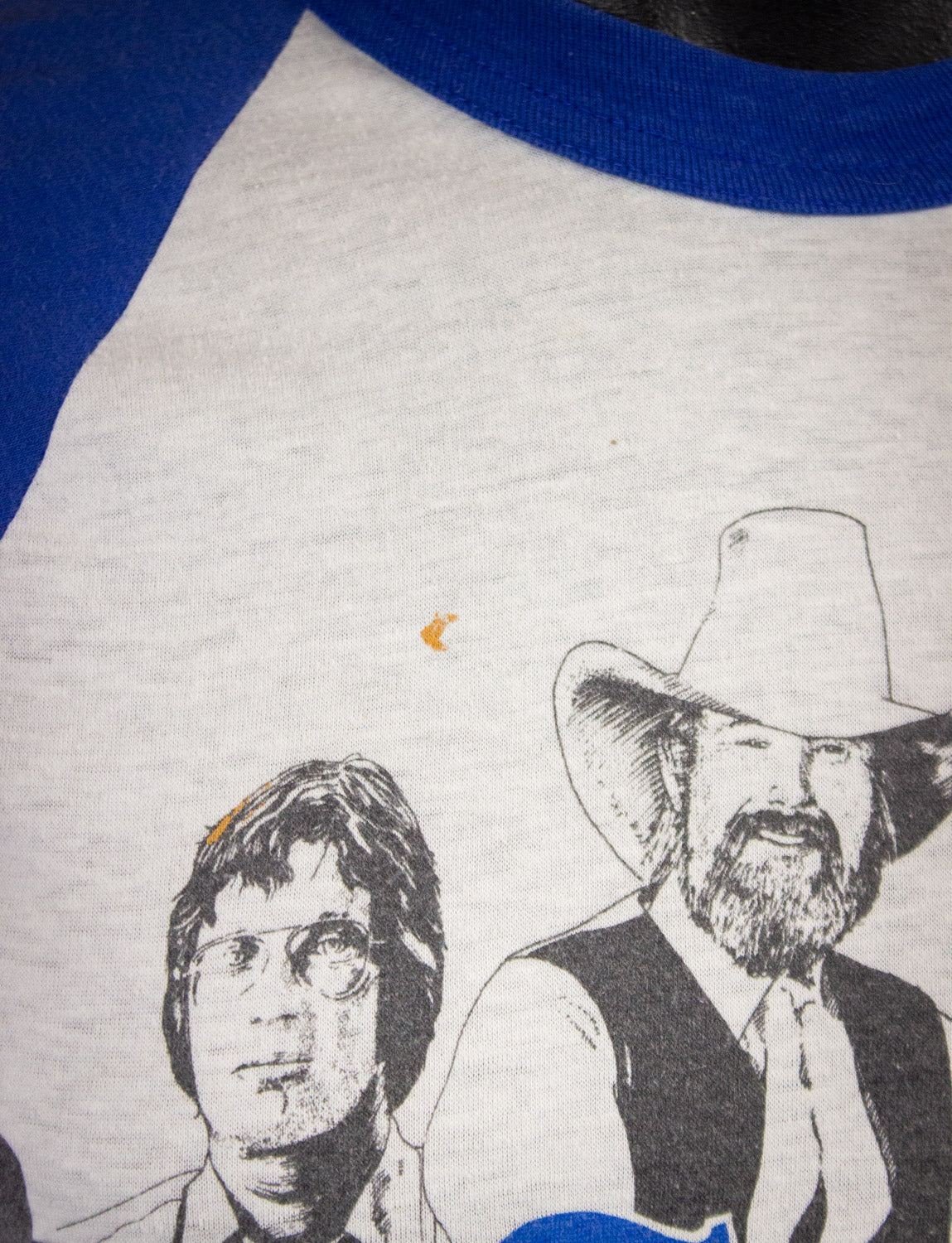 Vintage Charlie Daniels Band Raglan Concert T Shirt 1985 Blue/White Small