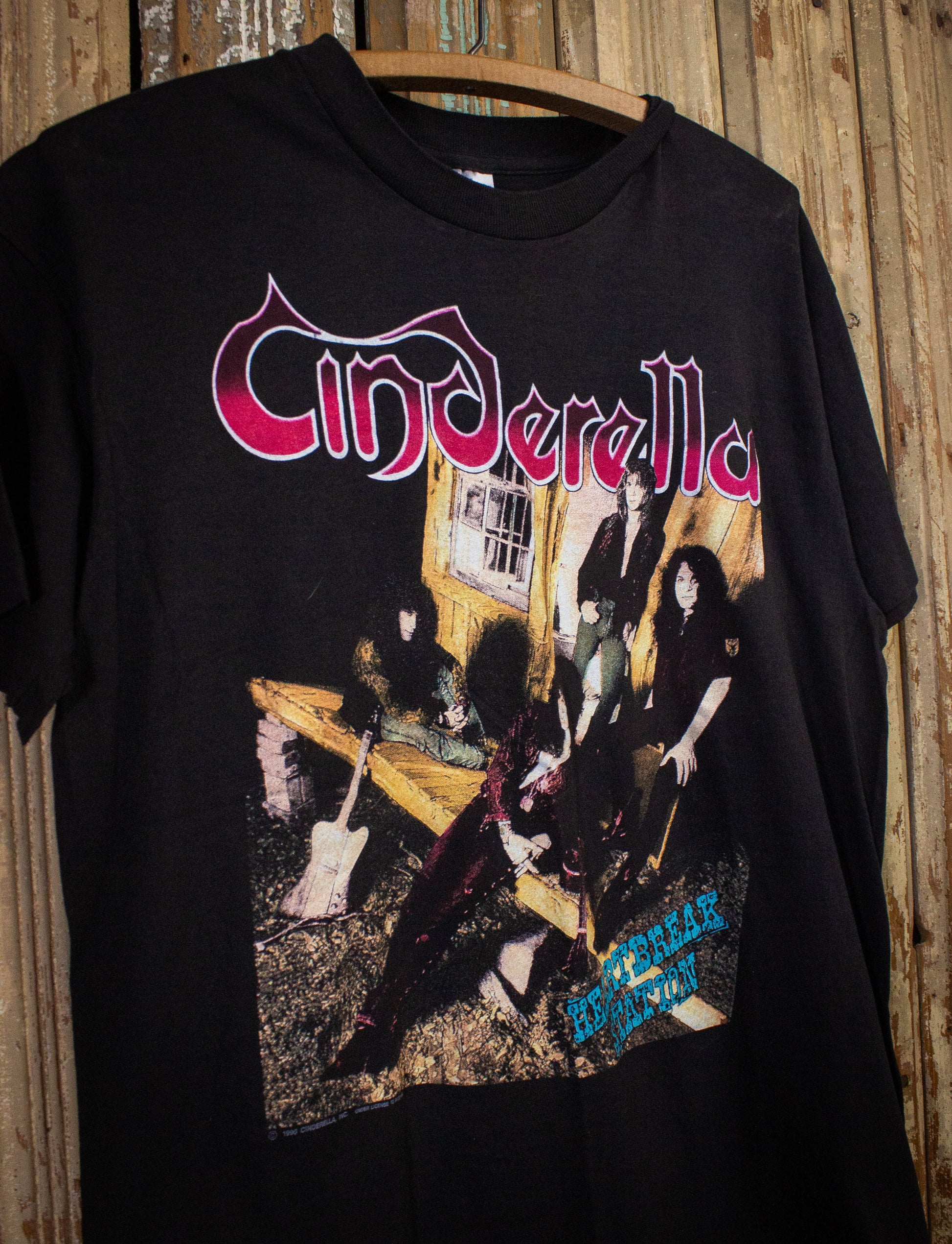 Vintage Cinderella Heartbreak Station Concert T Shirt 1991 Black Large