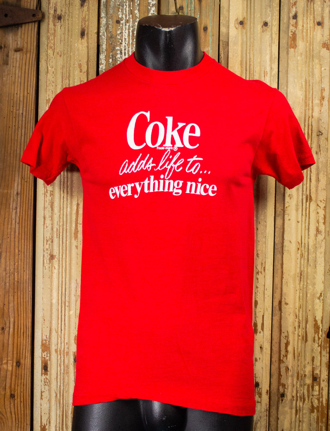 Vintage Coke Adds Life To Everything Nice Graphic T Shirt 70s Small