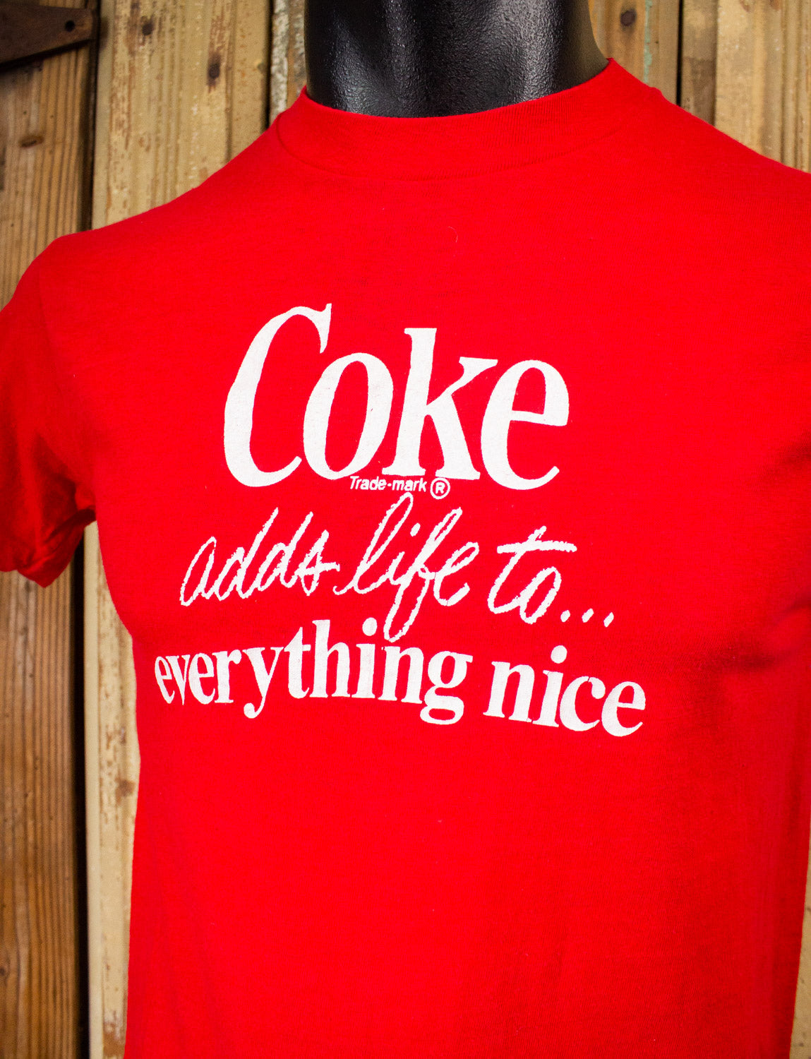 Vintage Coke Adds Life To Everything Nice Graphic T Shirt 70s Small