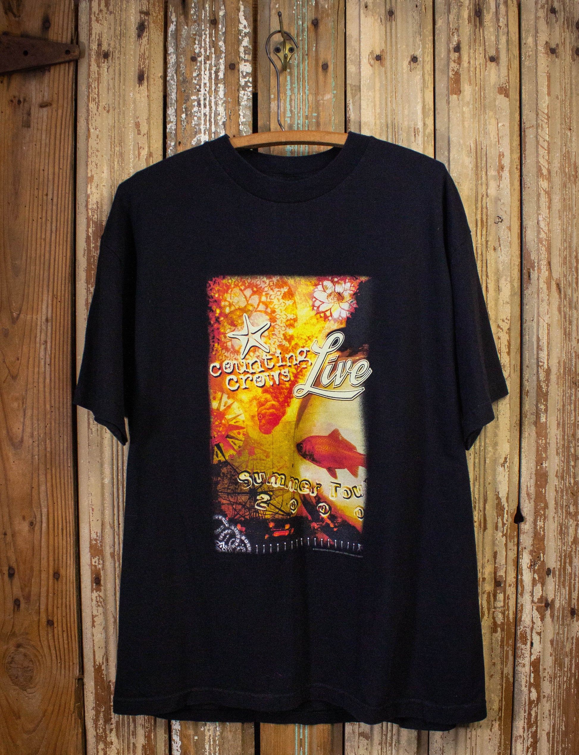 Vintage Counting Crows Summer Tour Concert T Shirt 2000 Black XL