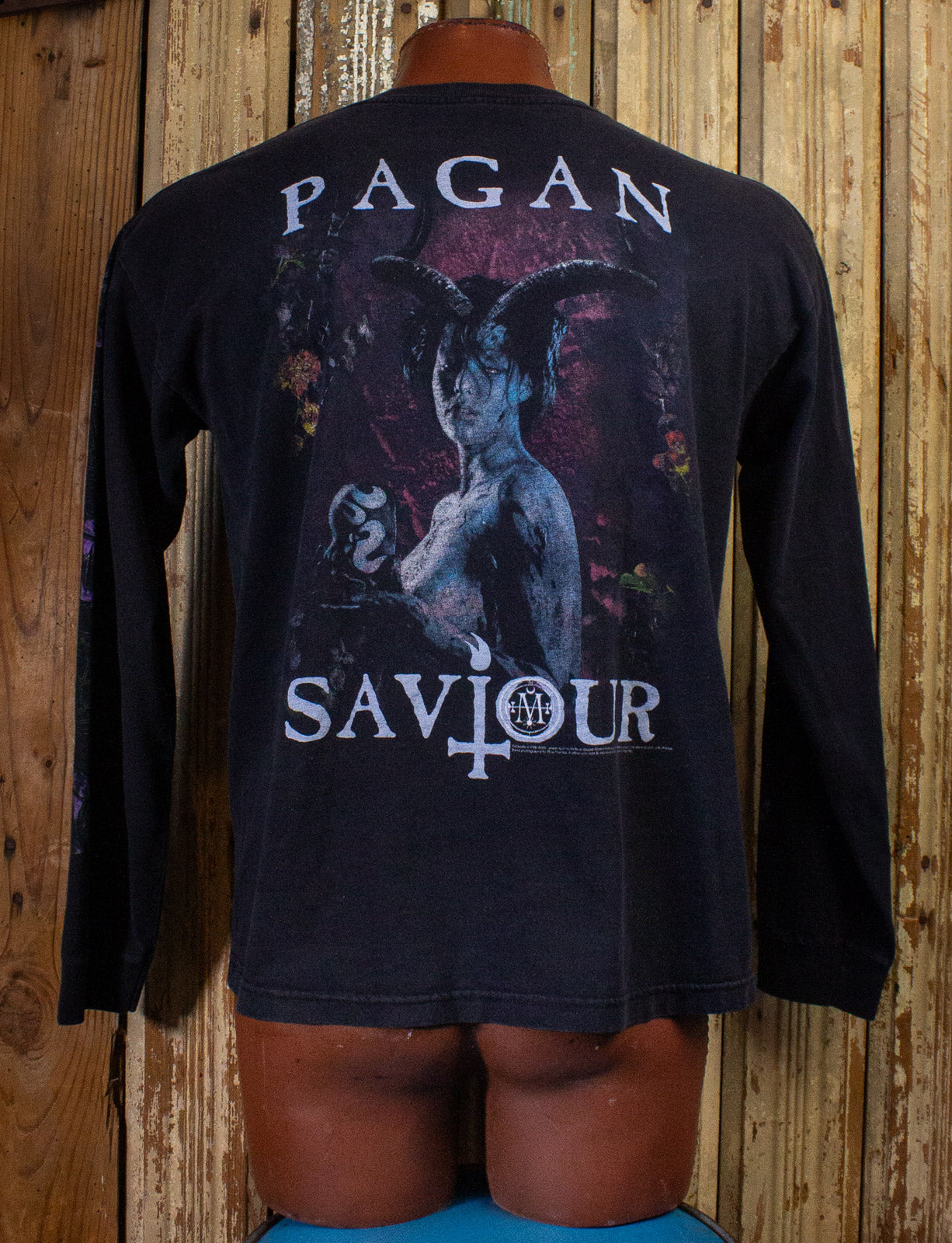 Vintage Cradle of Filth Pagan Saviour Long Sleeve Concert T Shirt 2000 Black Large