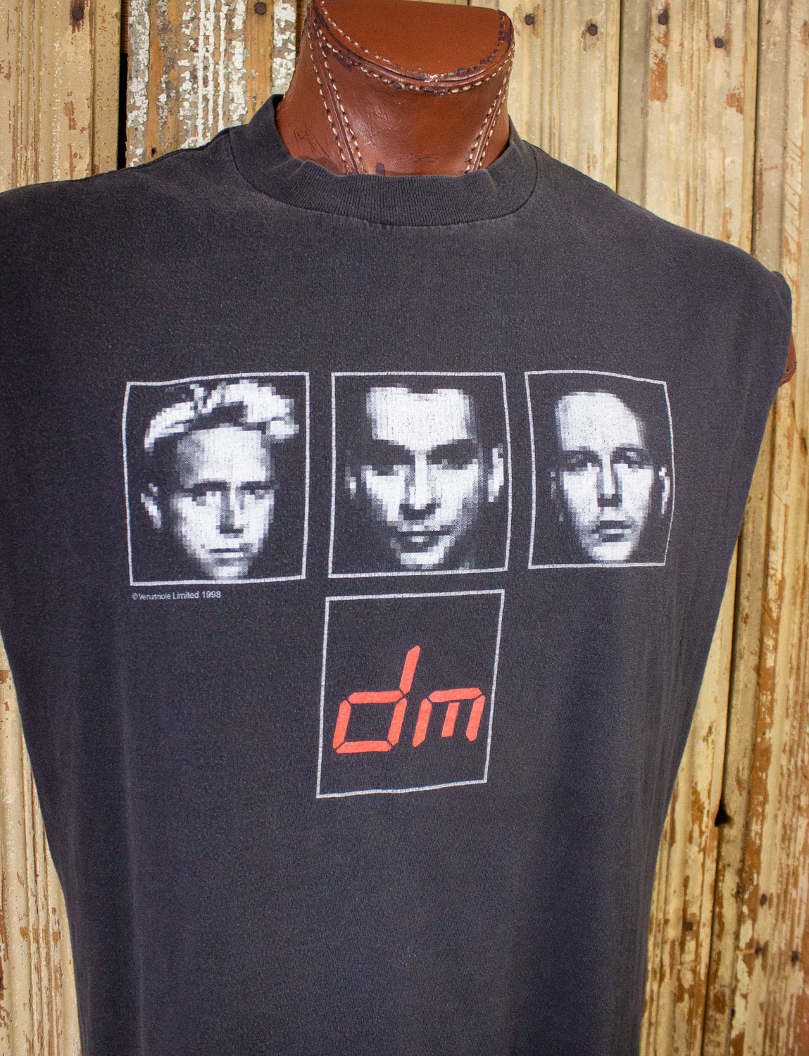 Vintage Depeche Mode The Singles Tour Cut Off Concert T Shirt 1998 Black XL