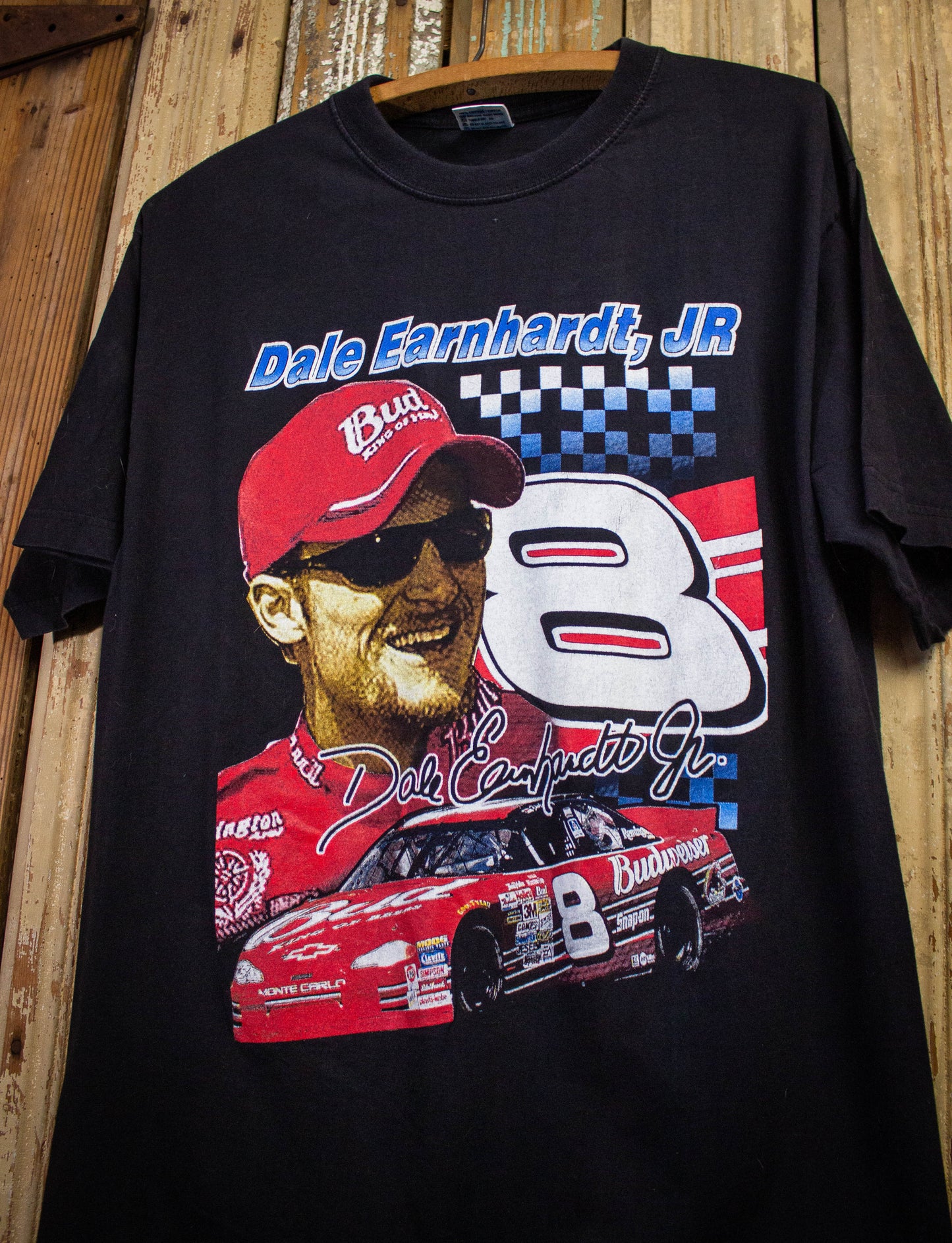 Vintage Dale Earnhardt Jr Nascar Graphic T Shirt 2000s Black Medium