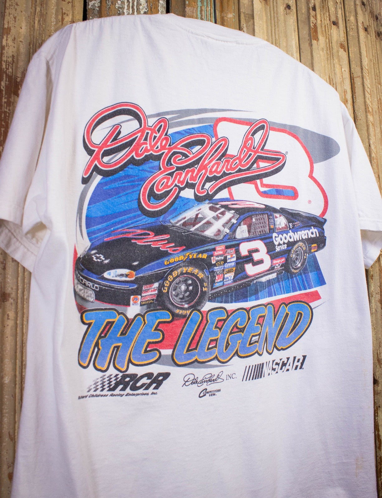 Vintage Dale Earnhardt The Legend Nascar Graphic T Shirt 90s White Large