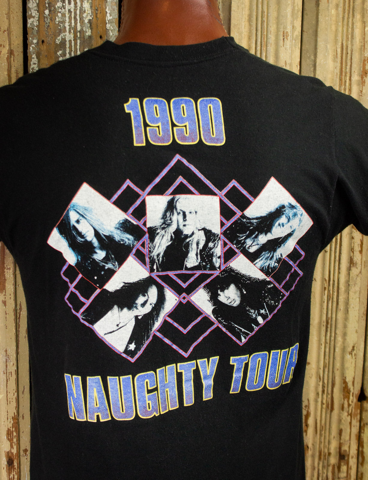 Vintage Danger Danger Naughty Tour Concert T Shirt 1990 Black Medium