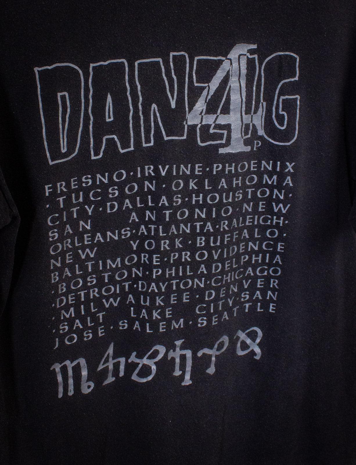 Vintage Danzig 4 Tour Concert T Shirt 1994 Black Large