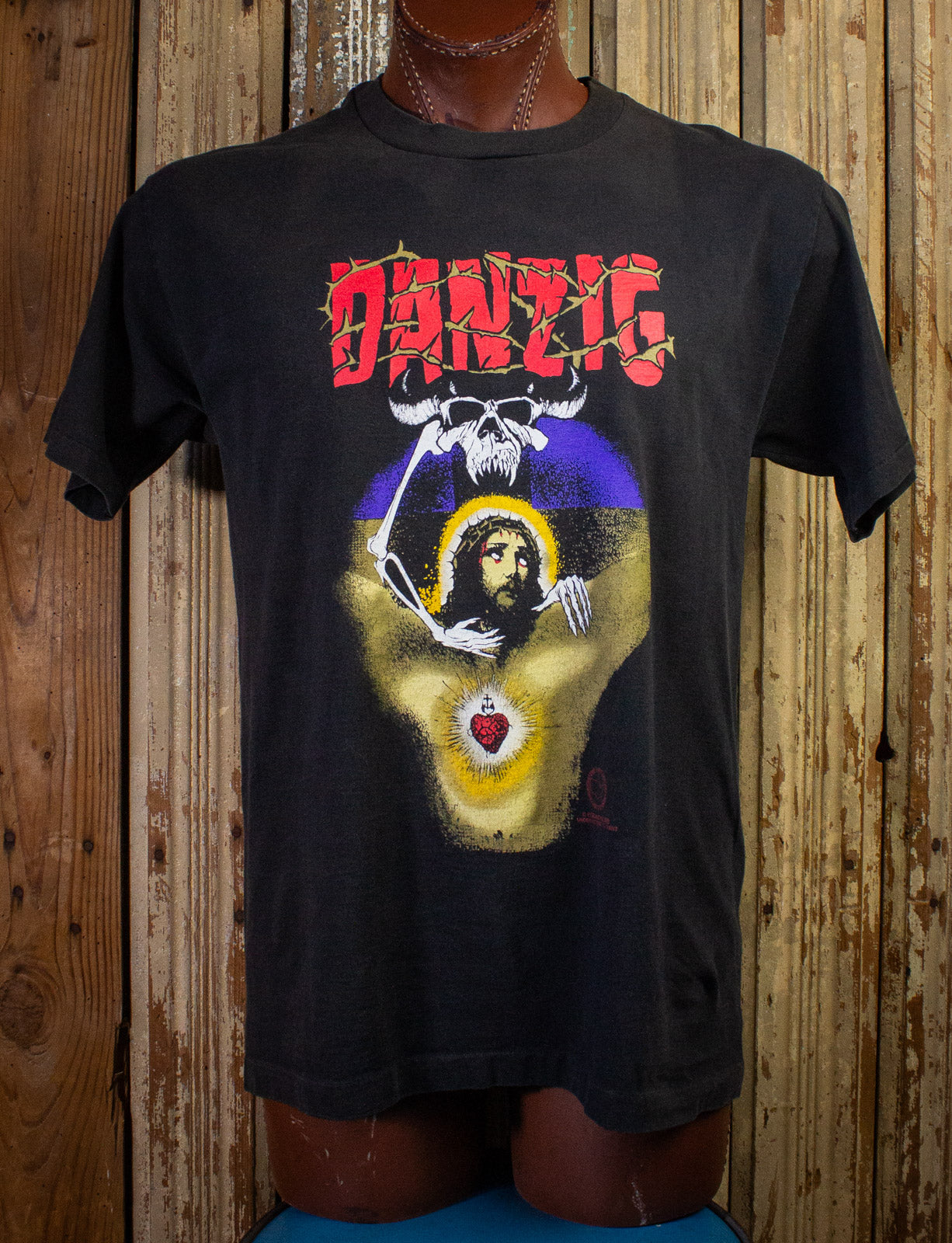 Vintage Danzig God Don't Like It Concert T Shirt 1988 Black XL