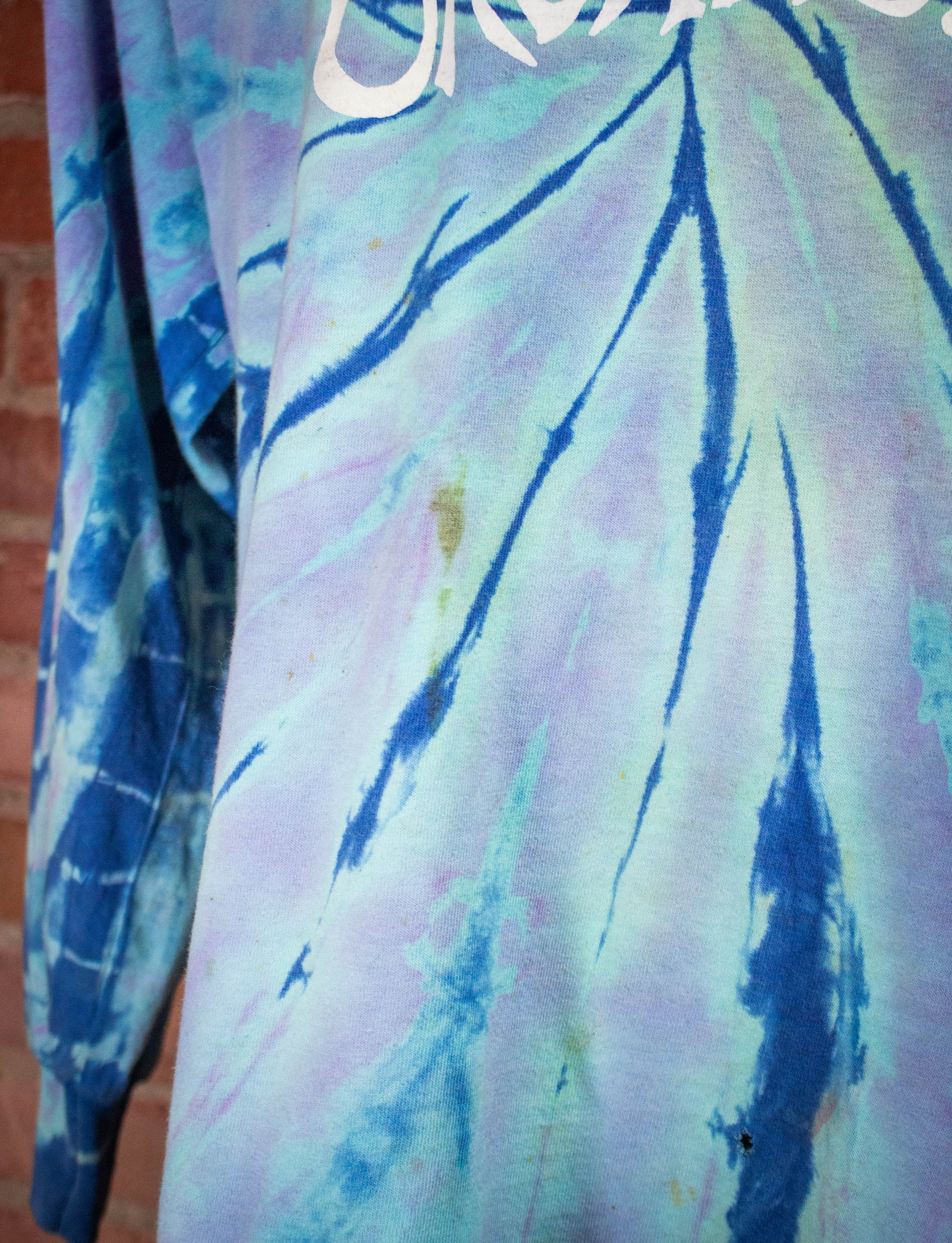 Vintage Dark Star Orchestra Long Sleeve Tie Dye Concert T Shirt 90s Blue/Purple XL