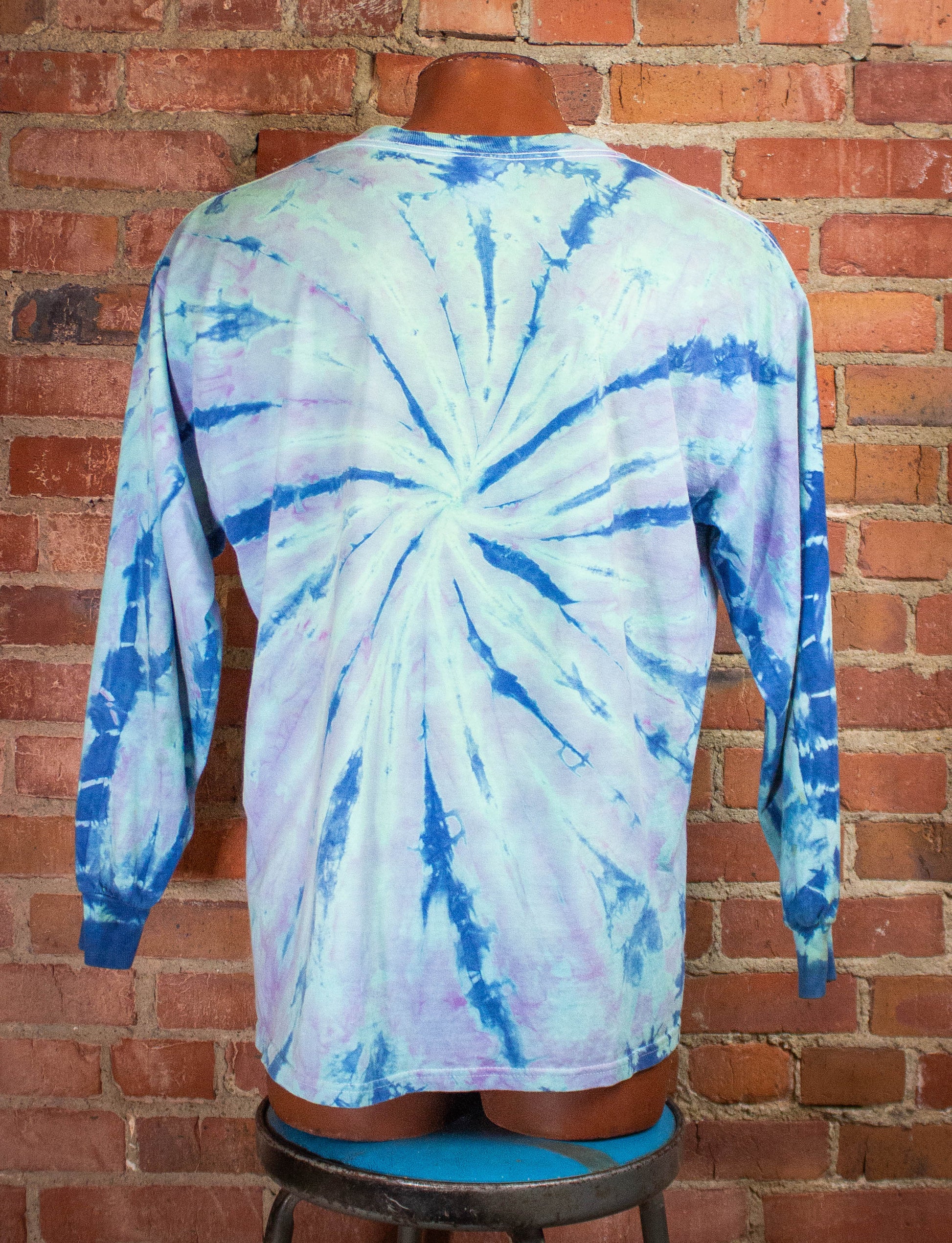 Vintage Dark Star Orchestra Long Sleeve Tie Dye Concert T Shirt 90s Blue/Purple XL