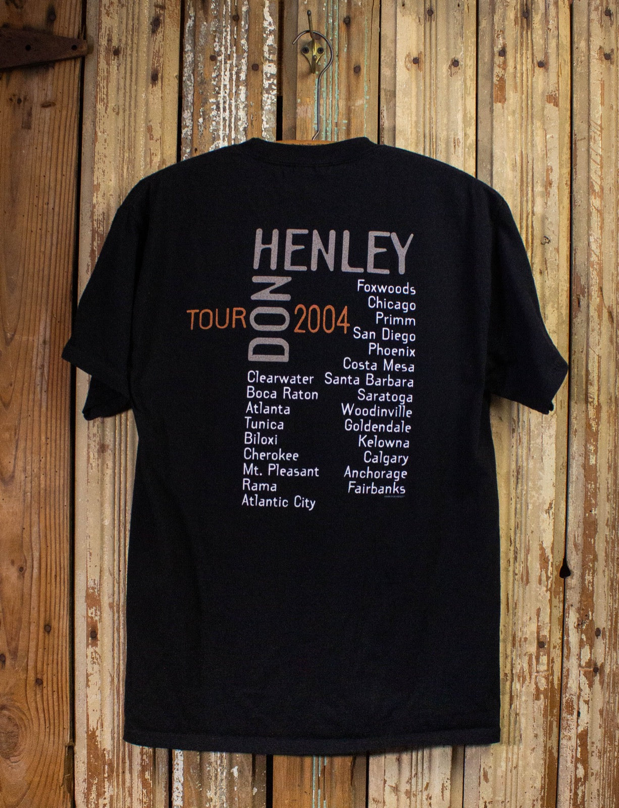 Vintage Don Henley Tour Concert T Shirt 2004 Black Medium