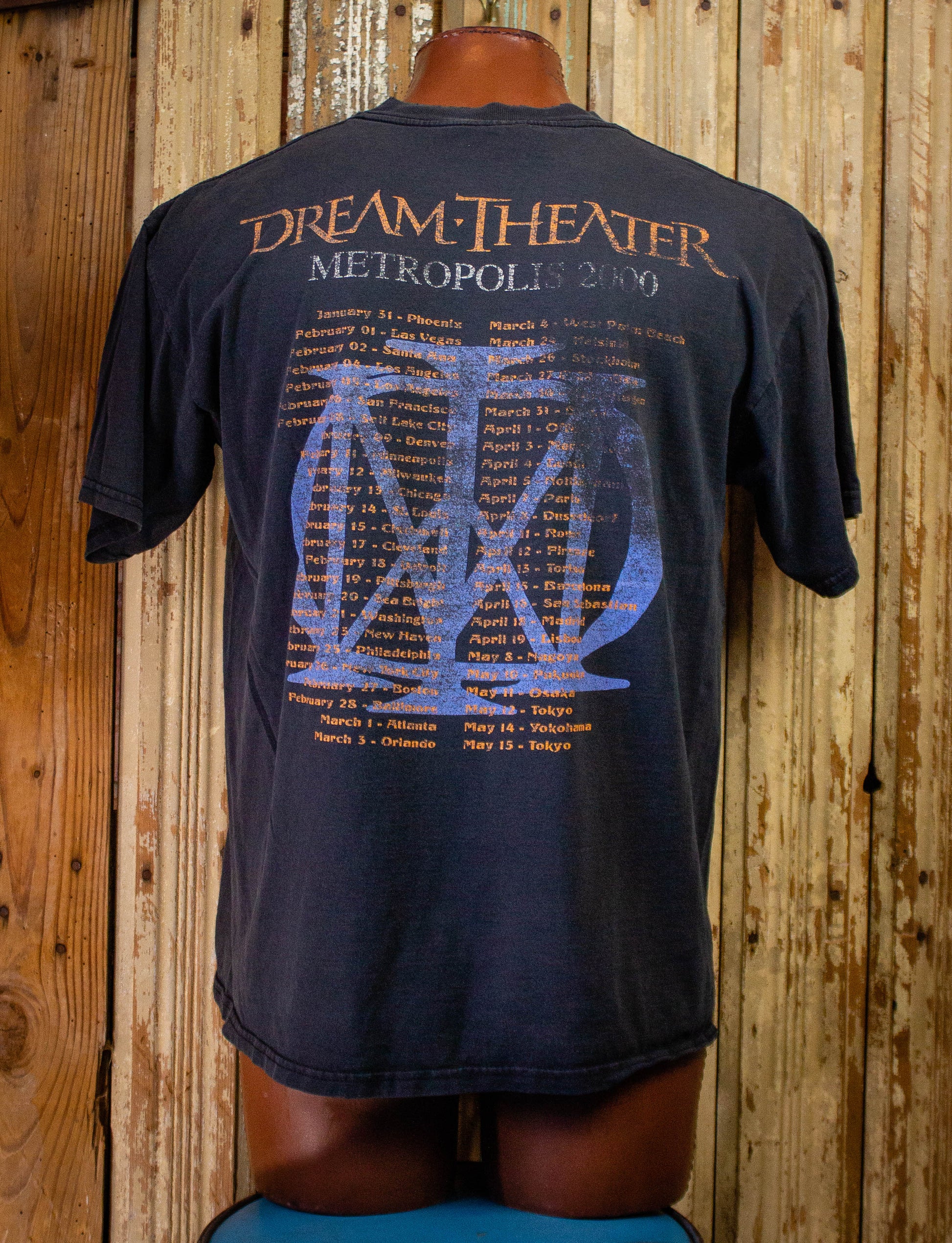 Vintage Dream Theater Metropolis Concert T Shirt 2000 Black XL