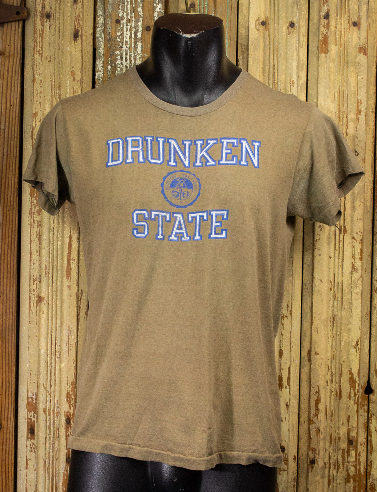 Vintage Drunken State Graphic T Shirt 70s Medium