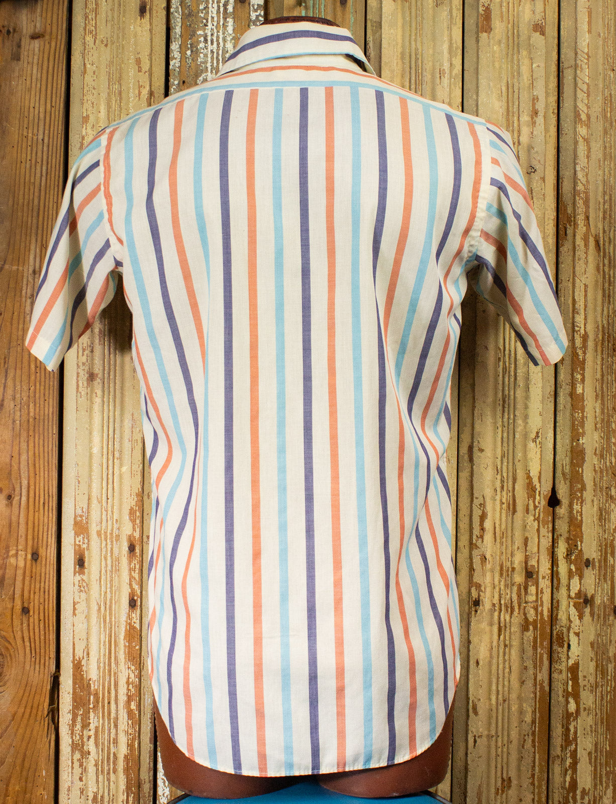 Vintage Enro Striped Button Up Shirt 70s Large