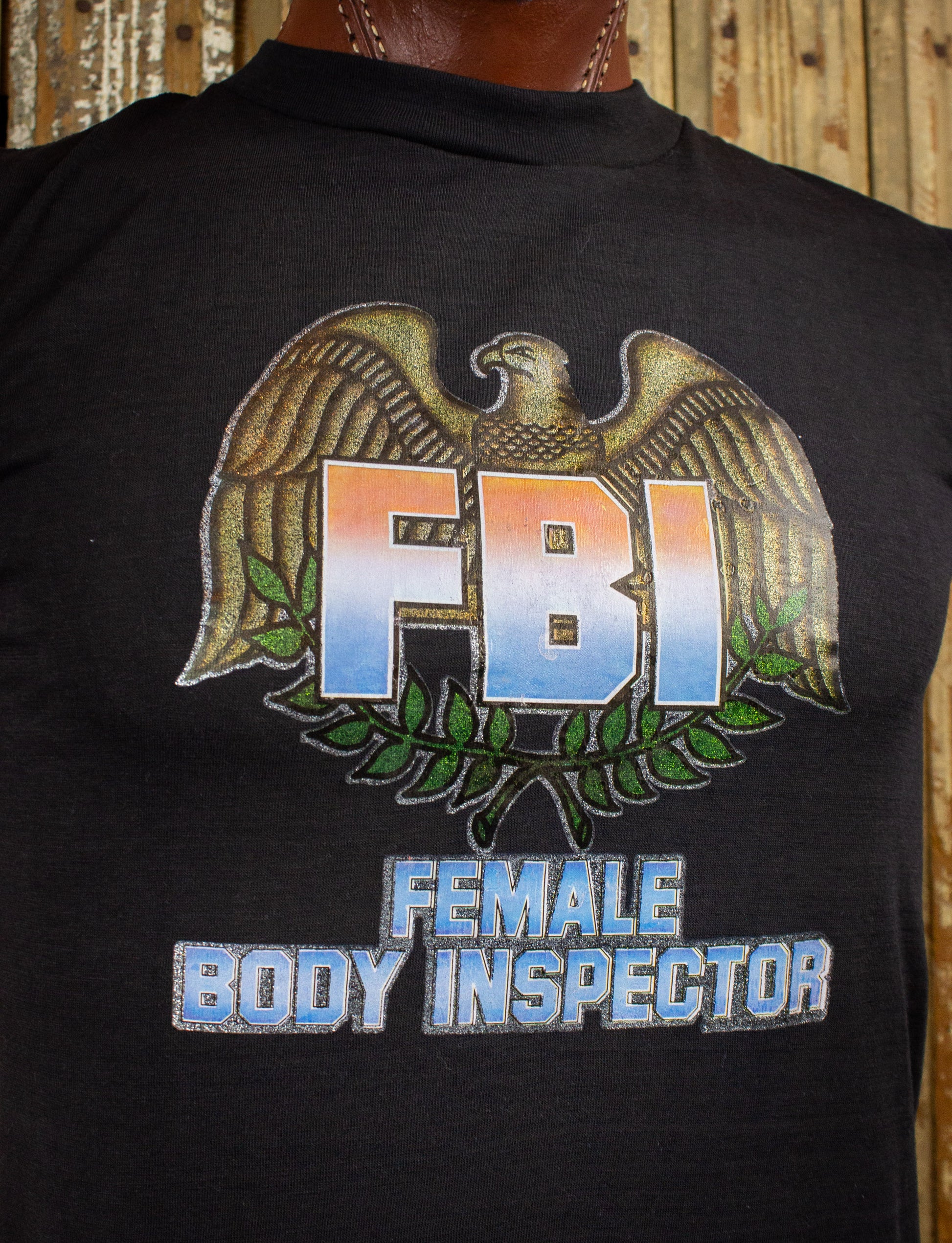 Vintage FBI Graphic T Shirt Muscle 80s Large