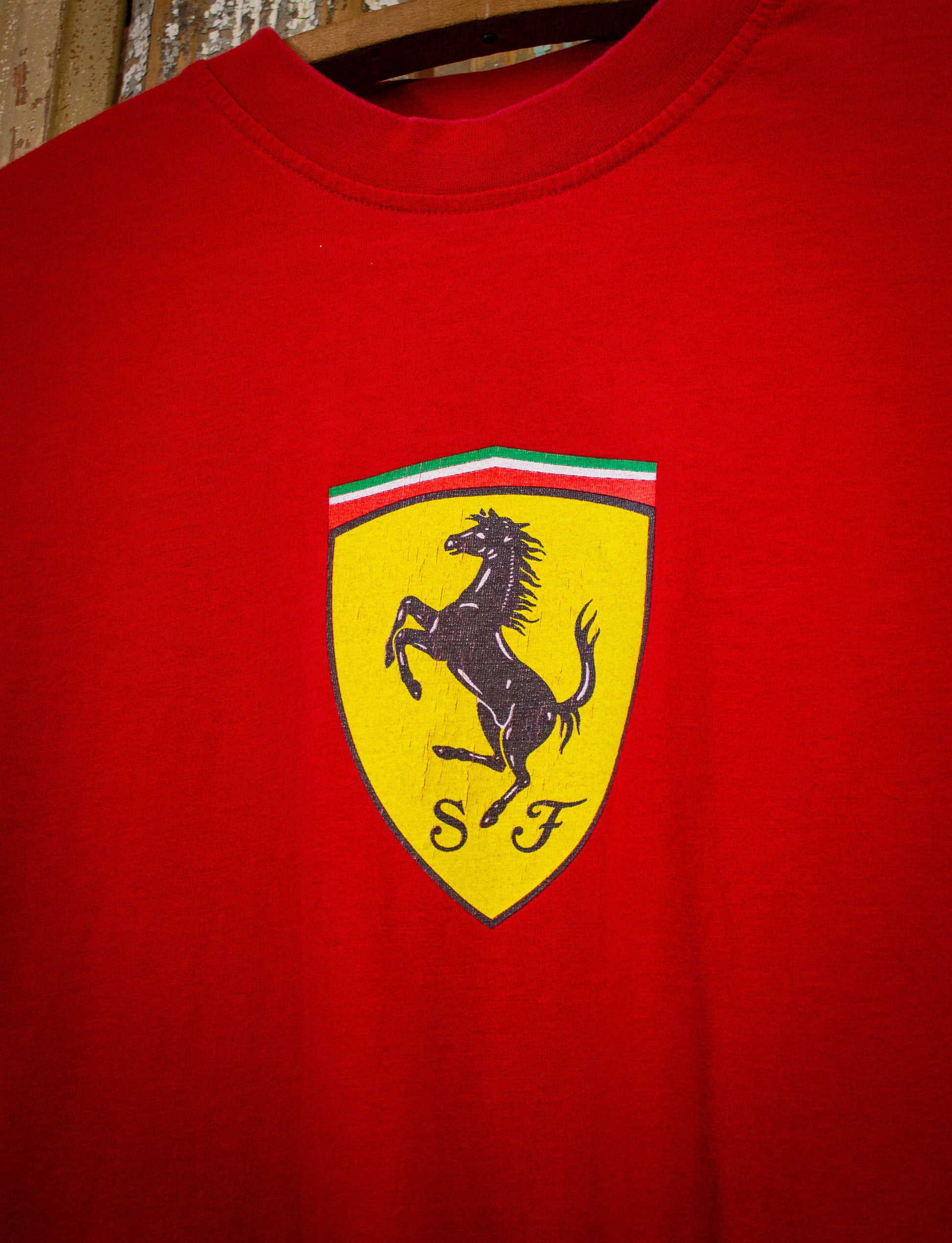 Vintage Ferrari Graphic T Shirt 2002 Red Medium