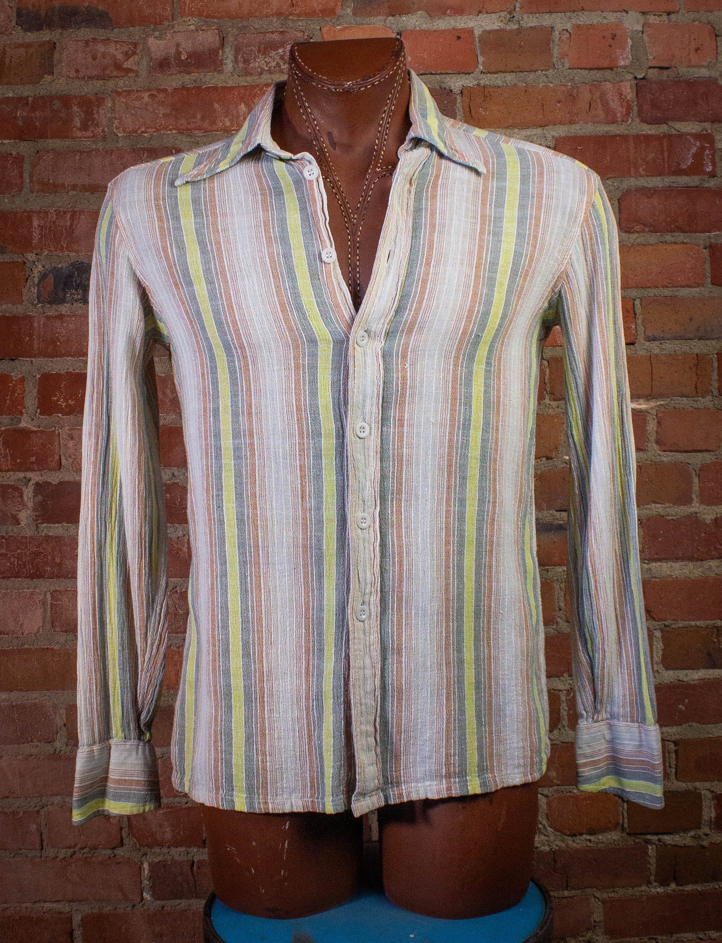 Vintage Gap Striped Button Up Shirt 80s Medium