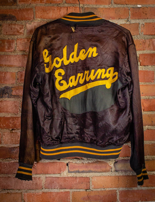 Vintage 70s Golden Earring Satin Bomber Jacket M