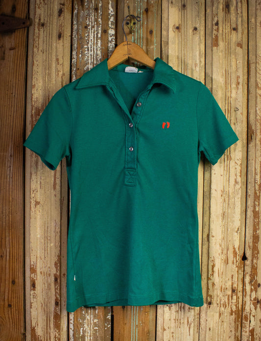 Vintage Hang Ten Polo Shirt 70s Teal XS